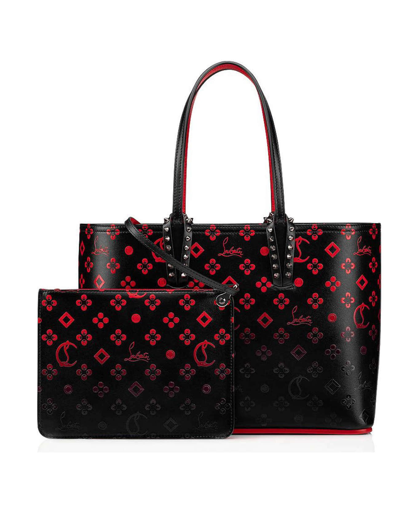 Christian Louboutin Black Cabata Calfskin Leather Tote Women's