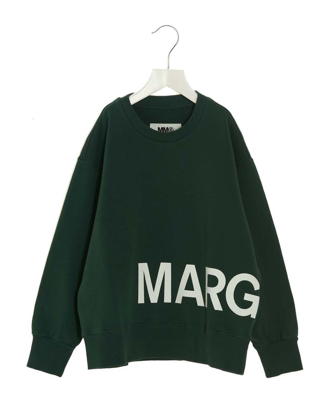 MM6 Maison Margiela Logo Print Sweatshirt - Green