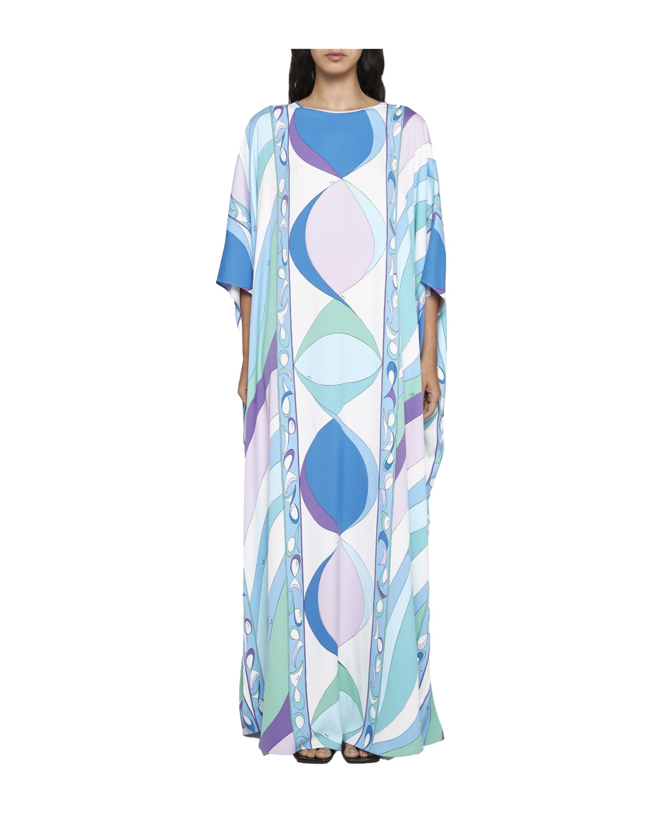 Pucci Pesci-print Jersey Dress - Blue ワンピース＆ドレス