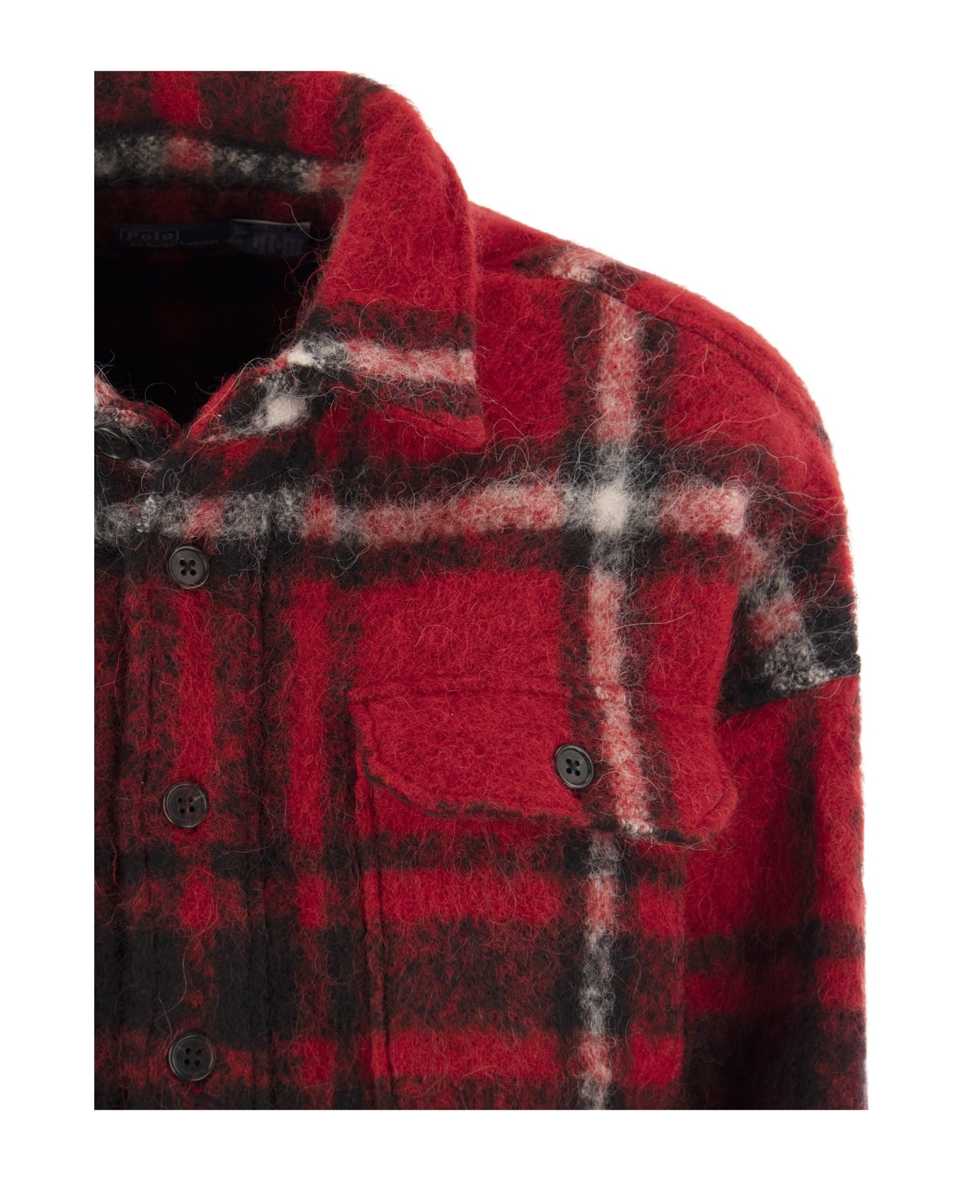 Polo Ralph Lauren Oversized Wool-blend Plaid Shirt Polo Ralph Lauren - Red シャツ