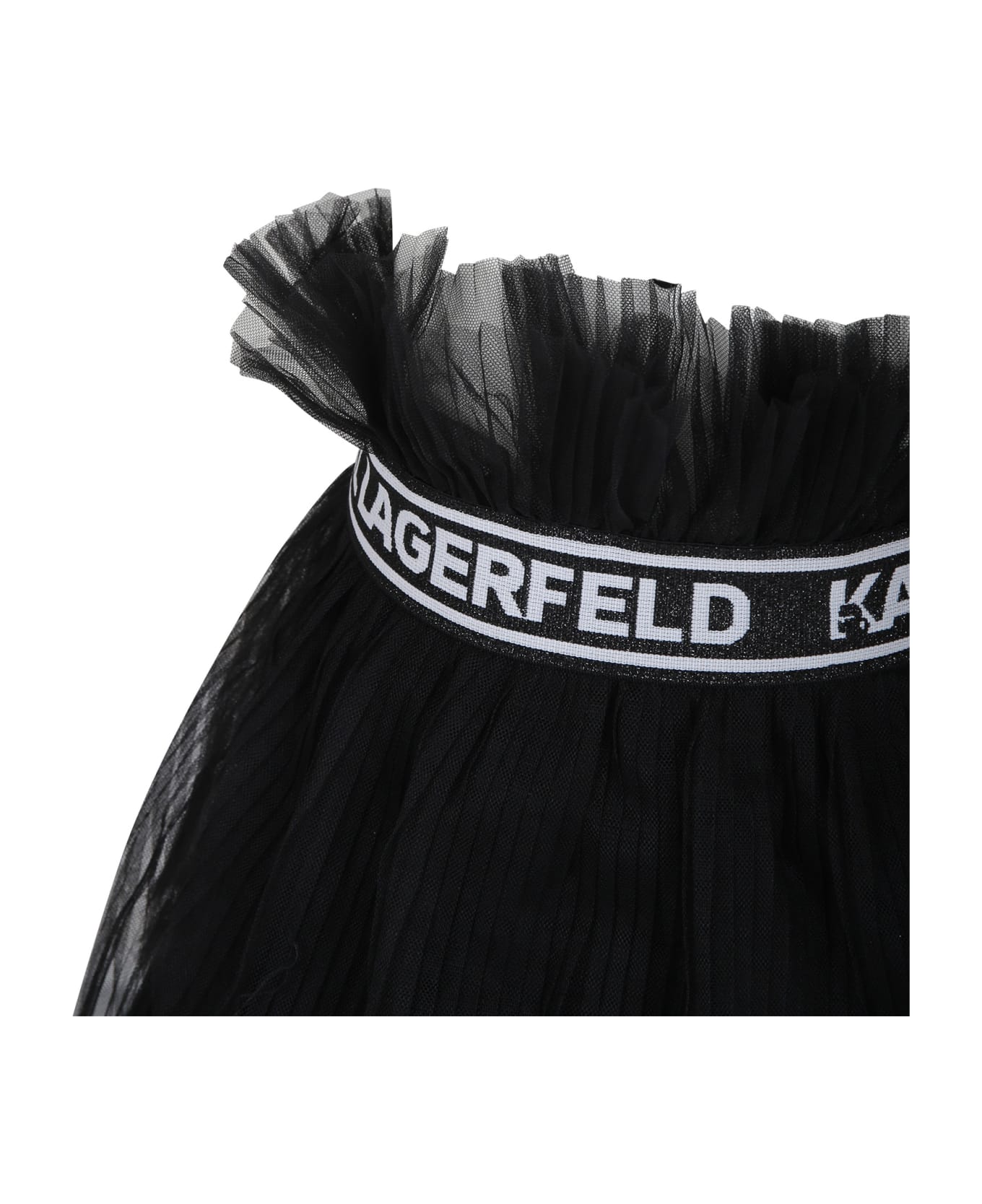 Karl Lagerfeld Kids Black Fuchsia Skirt For Girl - Black ボトムス