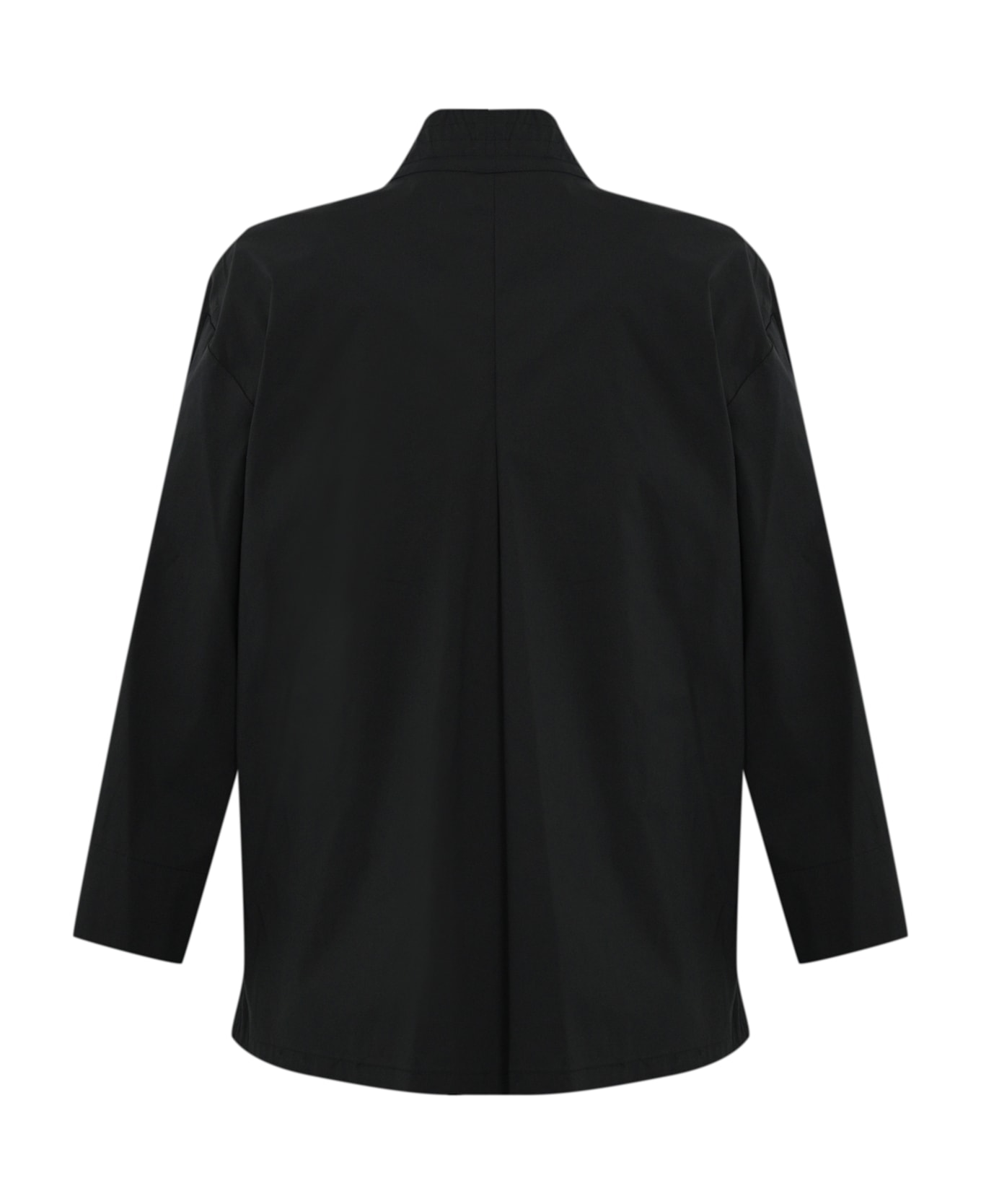 Liviana Conti Kimono Blouse With Cotton Bow - Nero