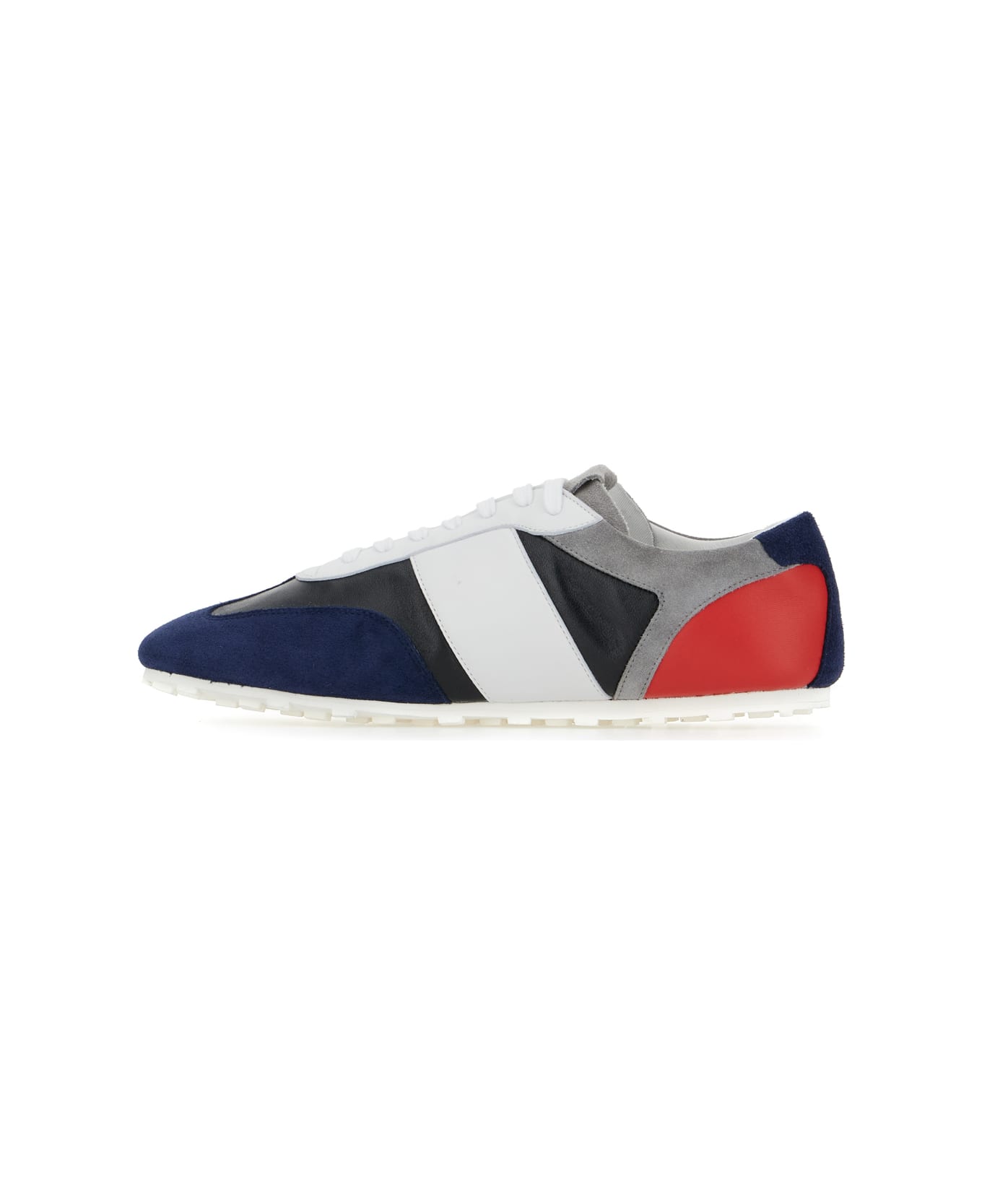 Marni Multicolor Suede And Leather Sneakers - BLUE/BLACK