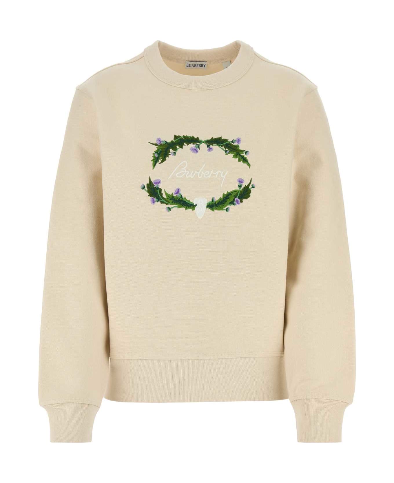 Burberry Sand Cotton Blend Sweatshirt - TUNDRA