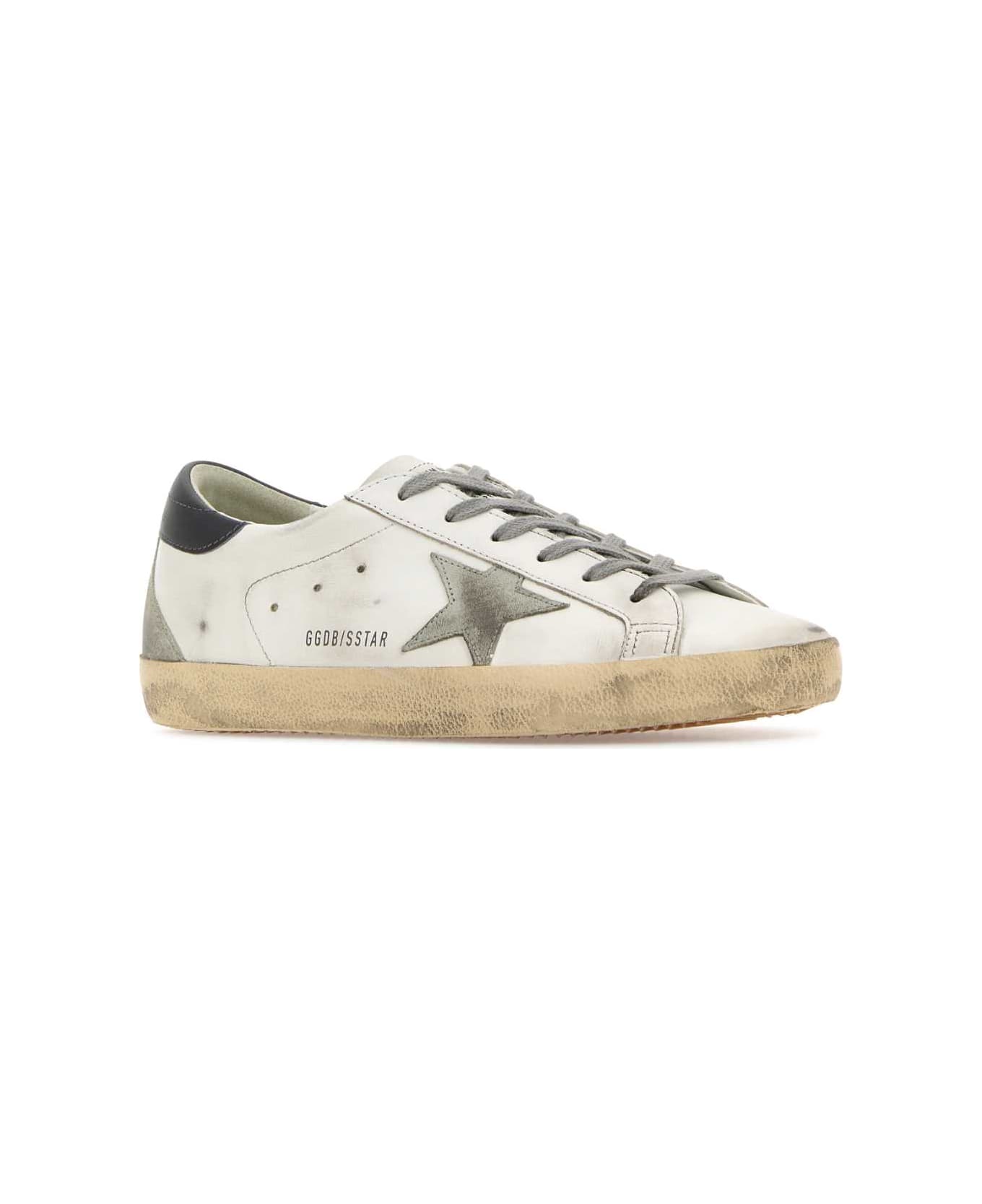 Golden Goose Multicolor Leather Super-star Classic Sneakers - WHITEICEDARKGRAY