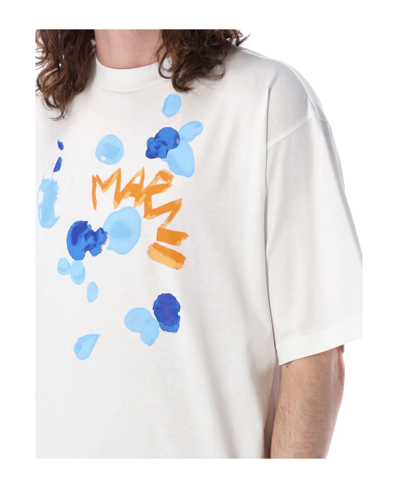 Marni Paint Logo T-shirt - WHITE