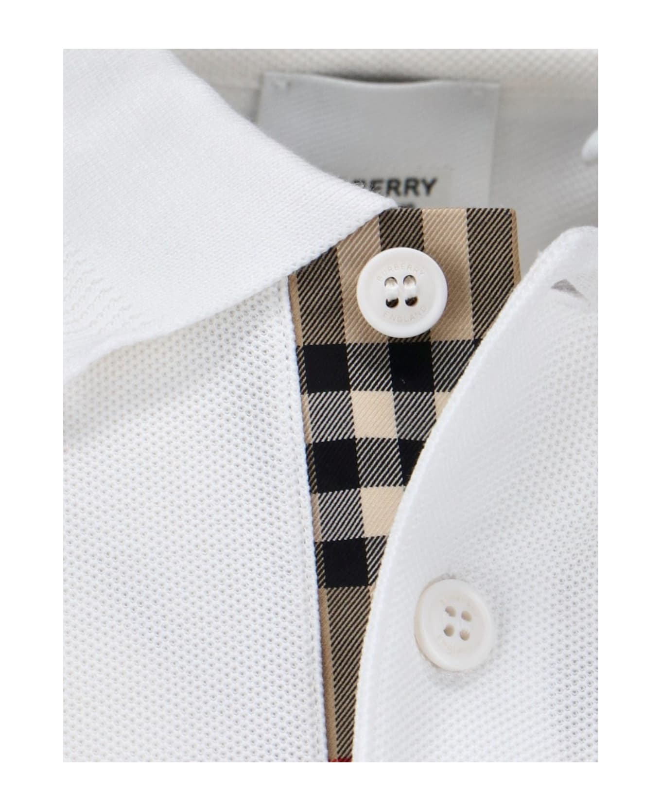 Burberry Logo Polo Shirt - WHITE シャツ