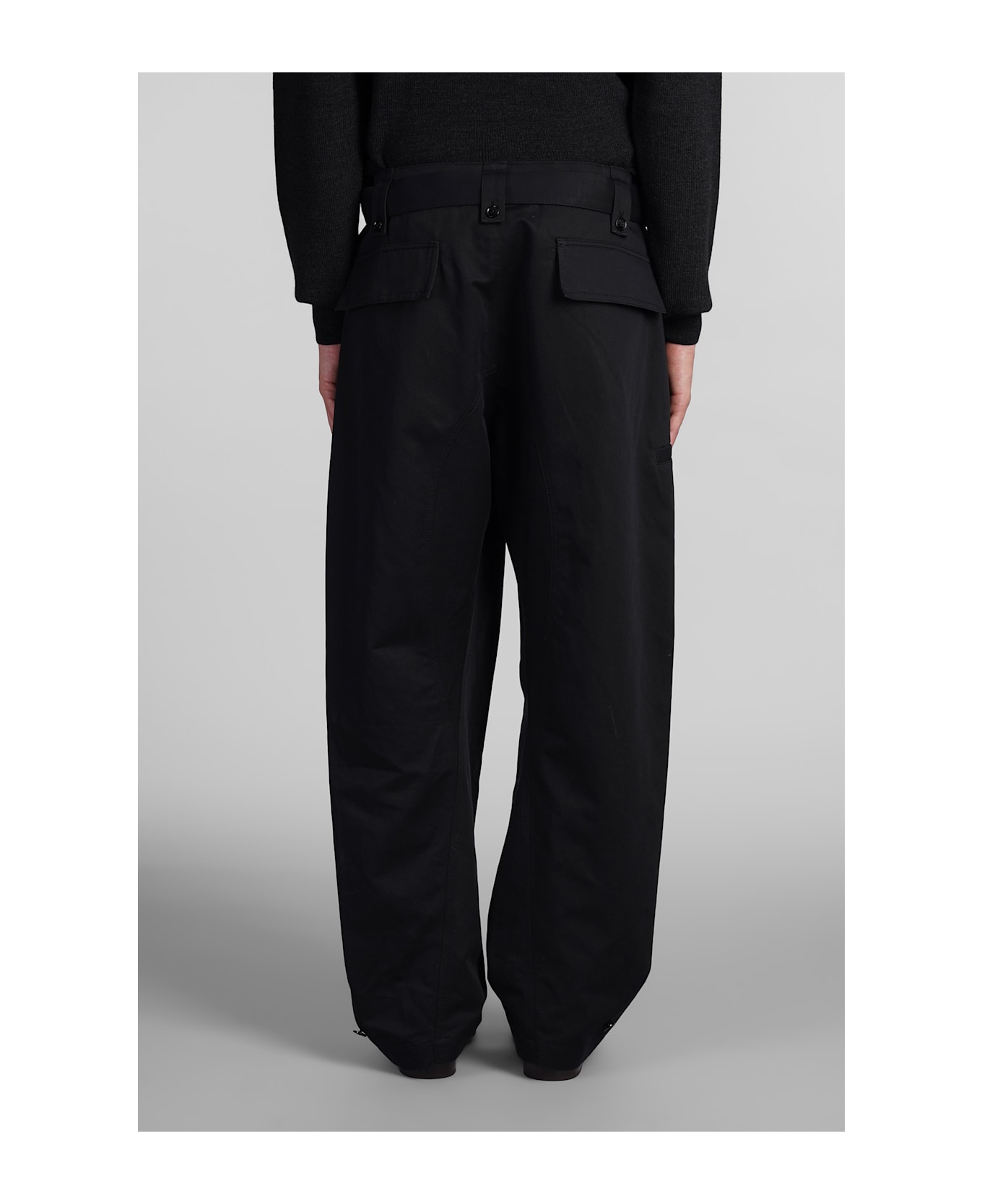 Lemaire Pants In Black Cotton - black