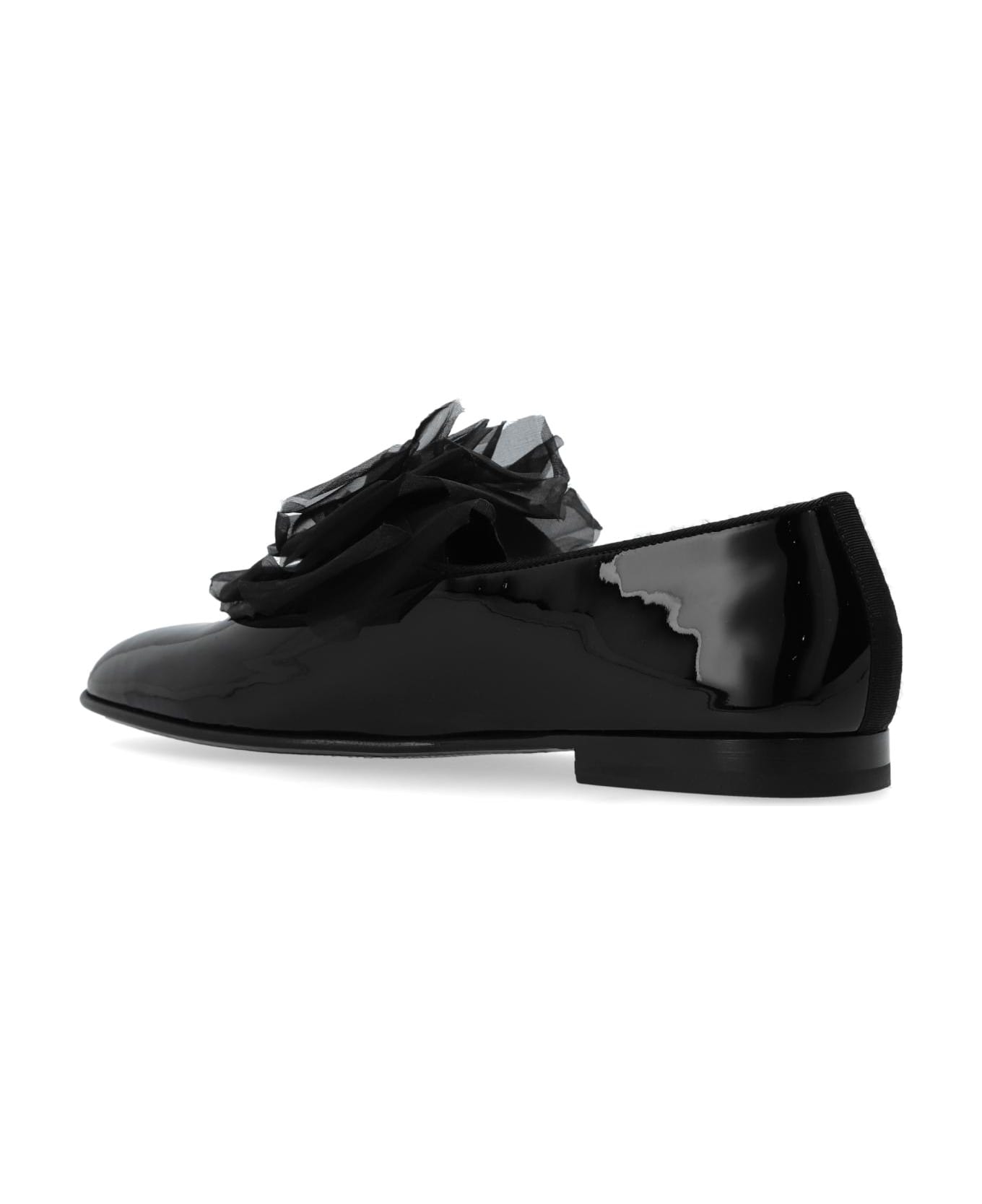 Dolce & Gabbana Shoes With Tulle Application - Black