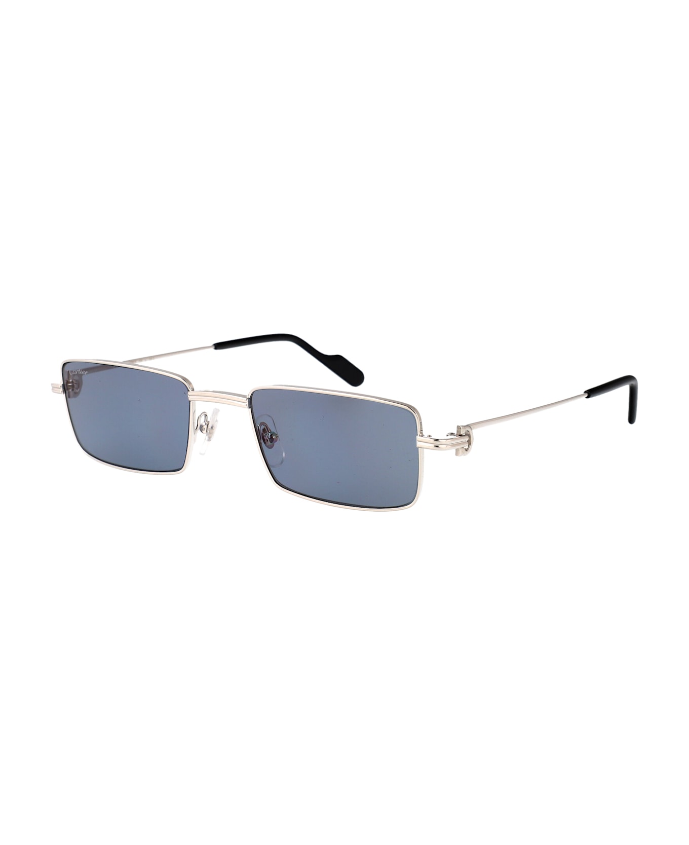 Cartier Eyewear Ct0501s Sunglasses - SILVER SILVER LIGHT BLUE