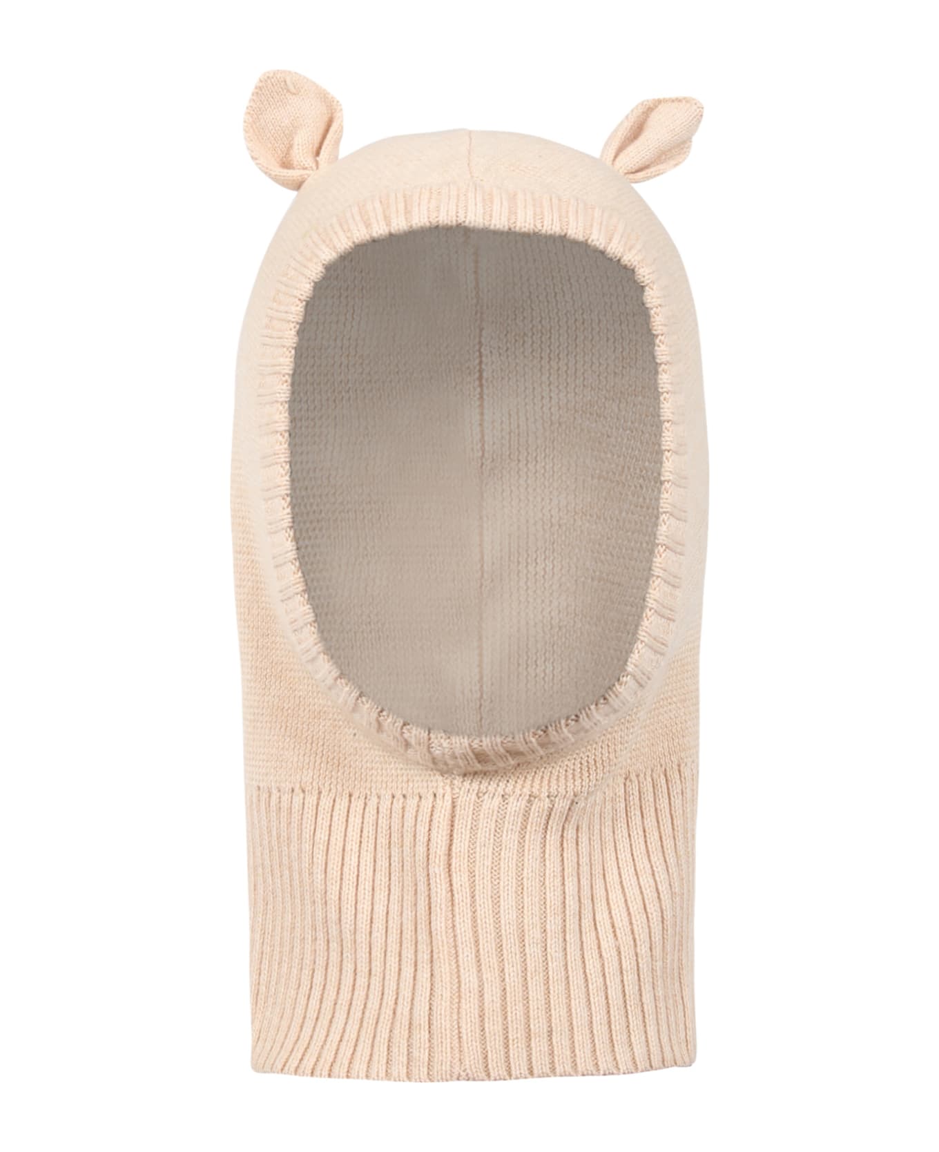 Molo Beige Balaclava For Kids With Ears - Beige