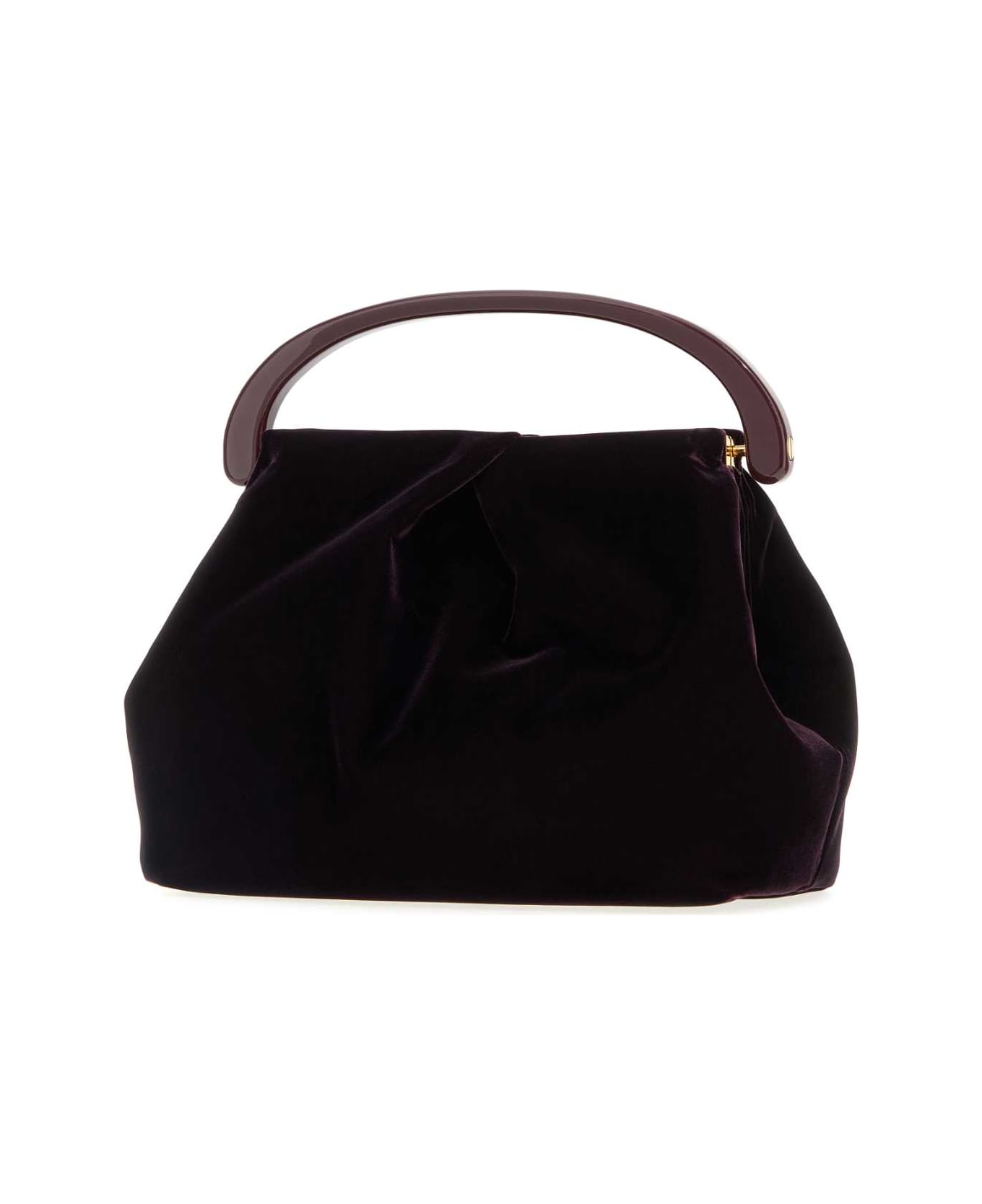 Dries Van Noten Purple Velvet Handbag - DARKPURPLE