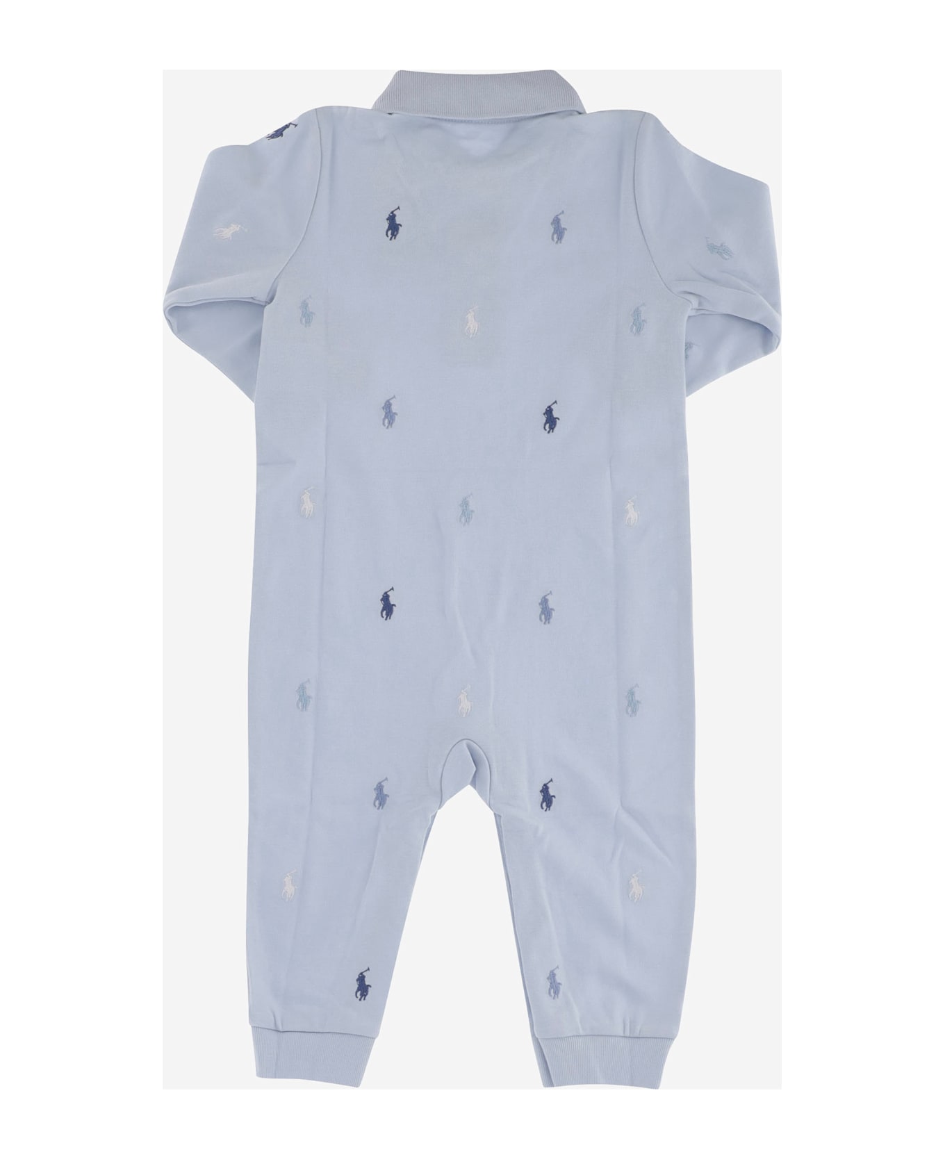 Polo Ralph Lauren Cotton Bodysuit With Logo - Blue