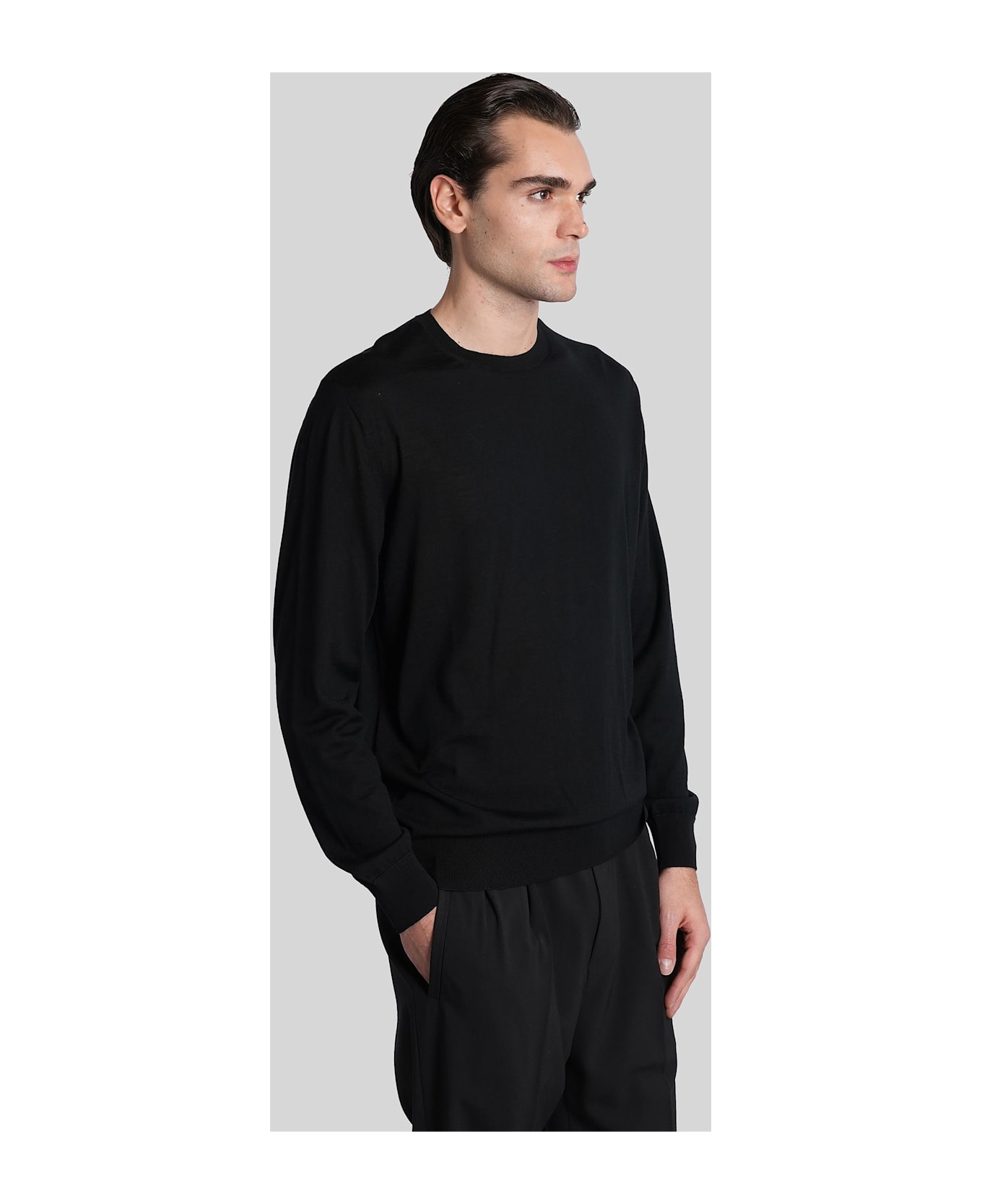Zegna Knitwear In Black Wool - black