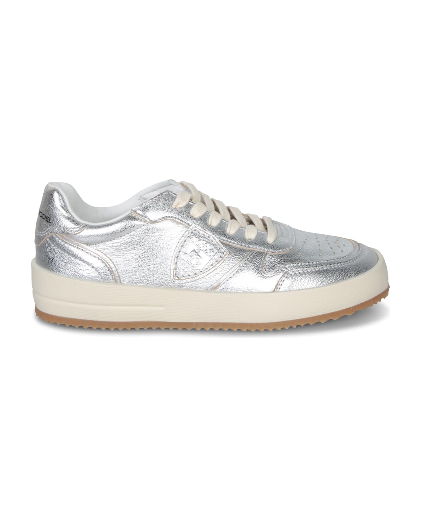 Philippe Model Nice Low Silver Sneakers - Metallic