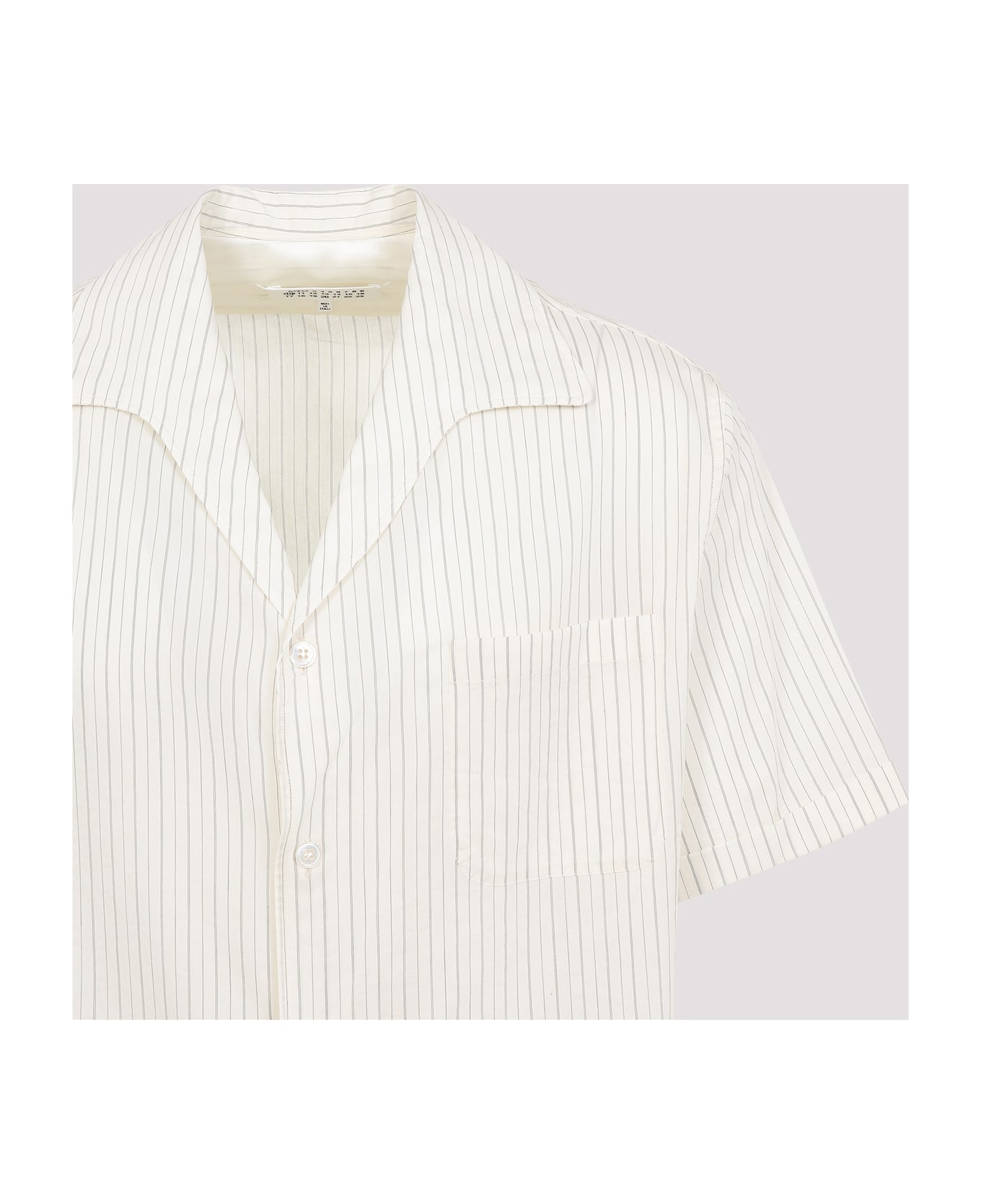 Maison Margiela Cotton And Silk Shirt - F Ecru