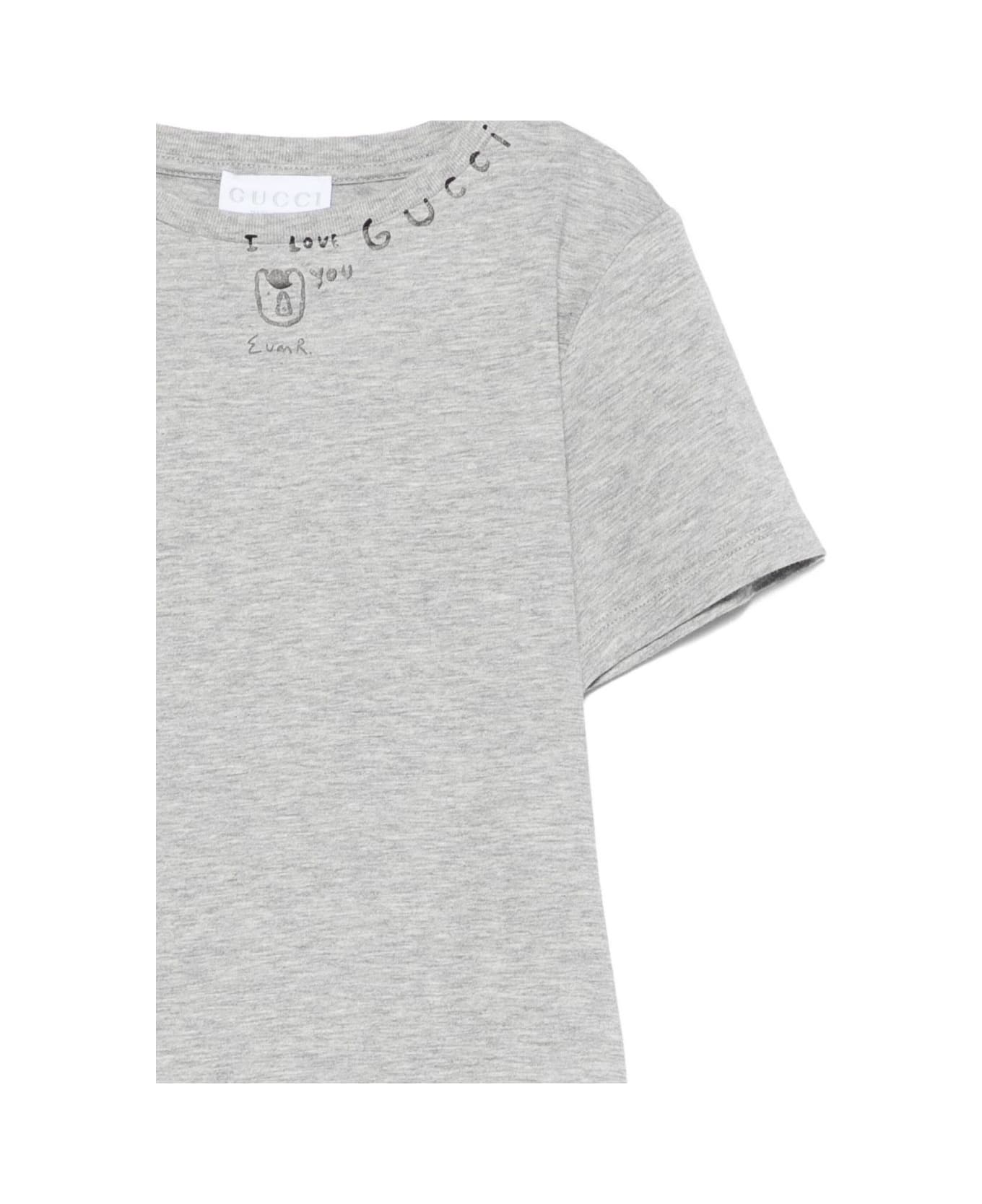 Gucci Kids Gray Cotton T-shirt - Grey