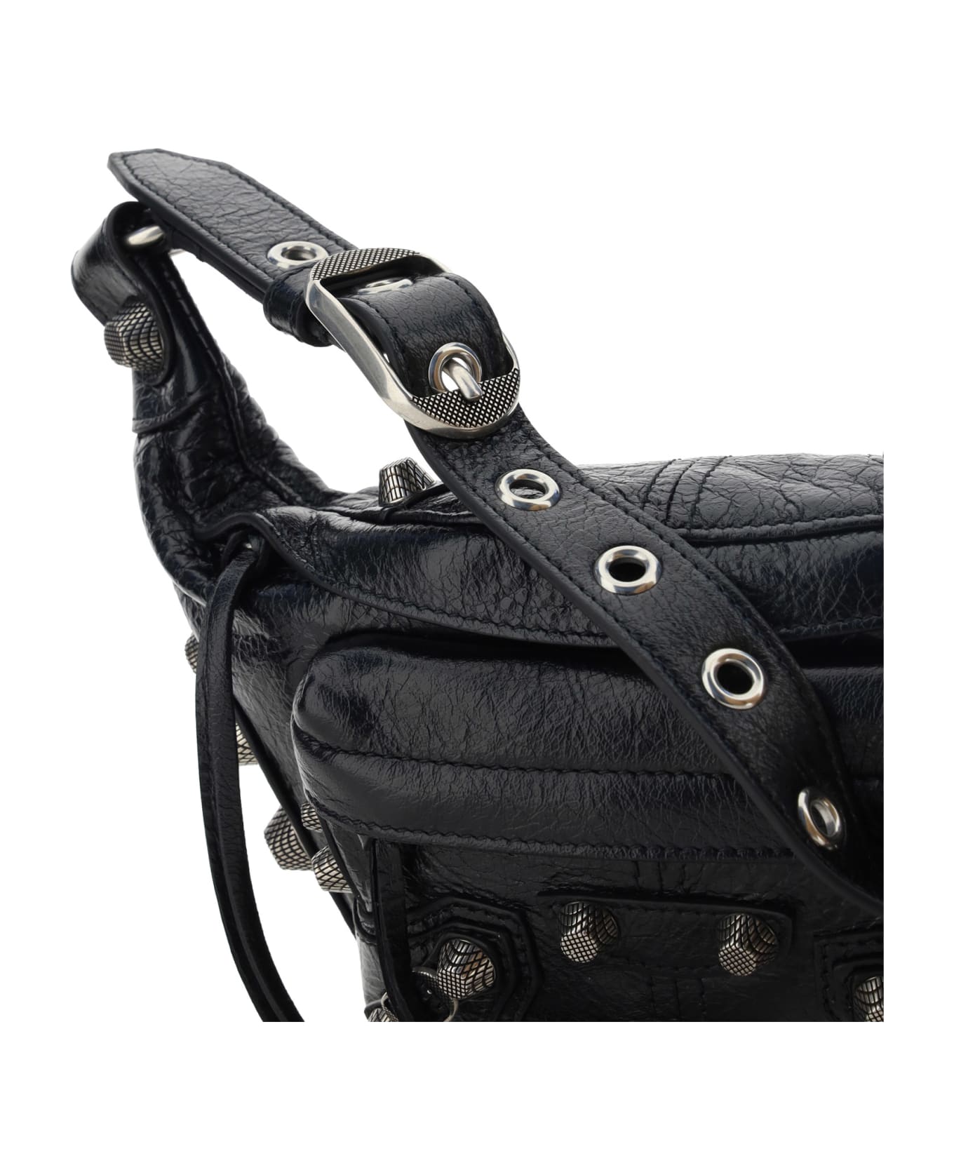 Balenciaga Le Cagole Men Leather Belt Bag - Black
