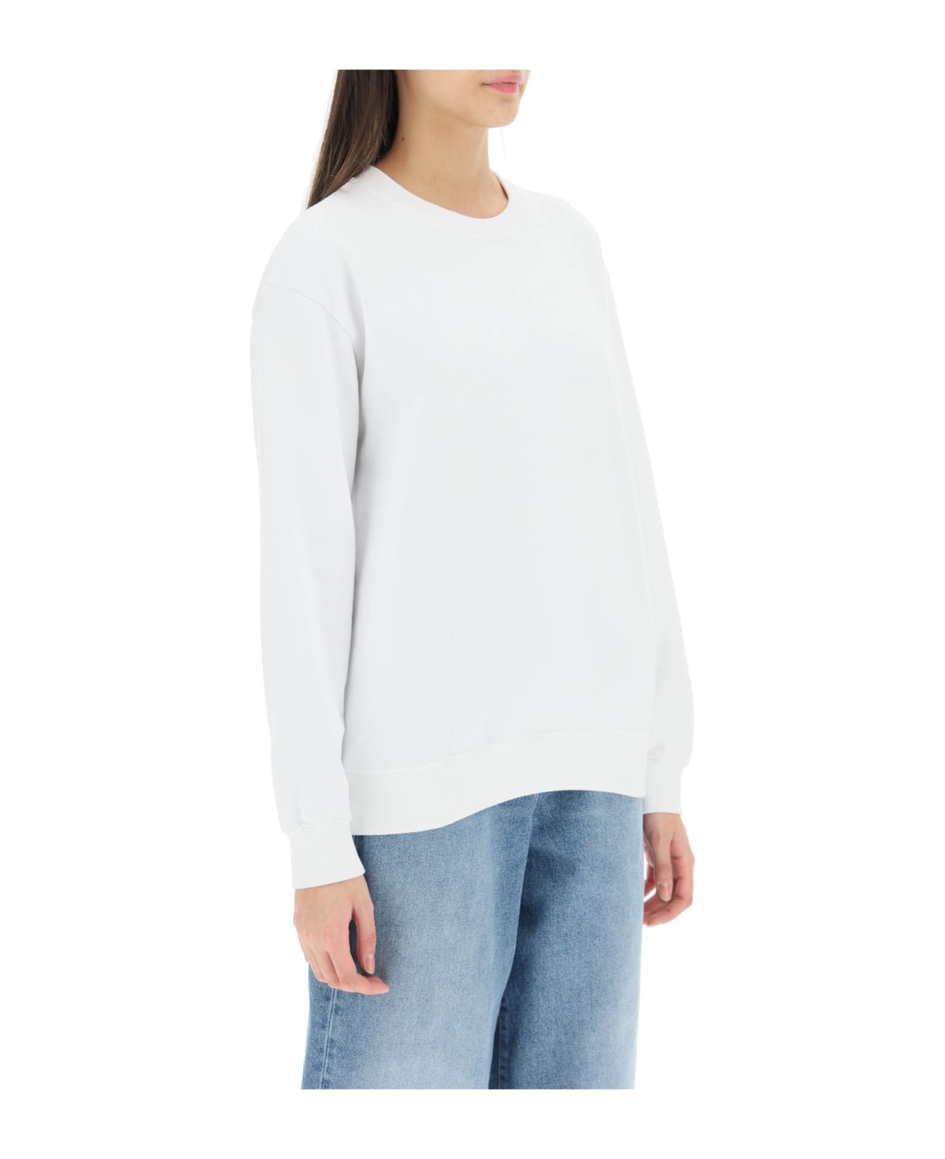 Off-White Diag Print Sweatshirt - WHITE (White) フリース