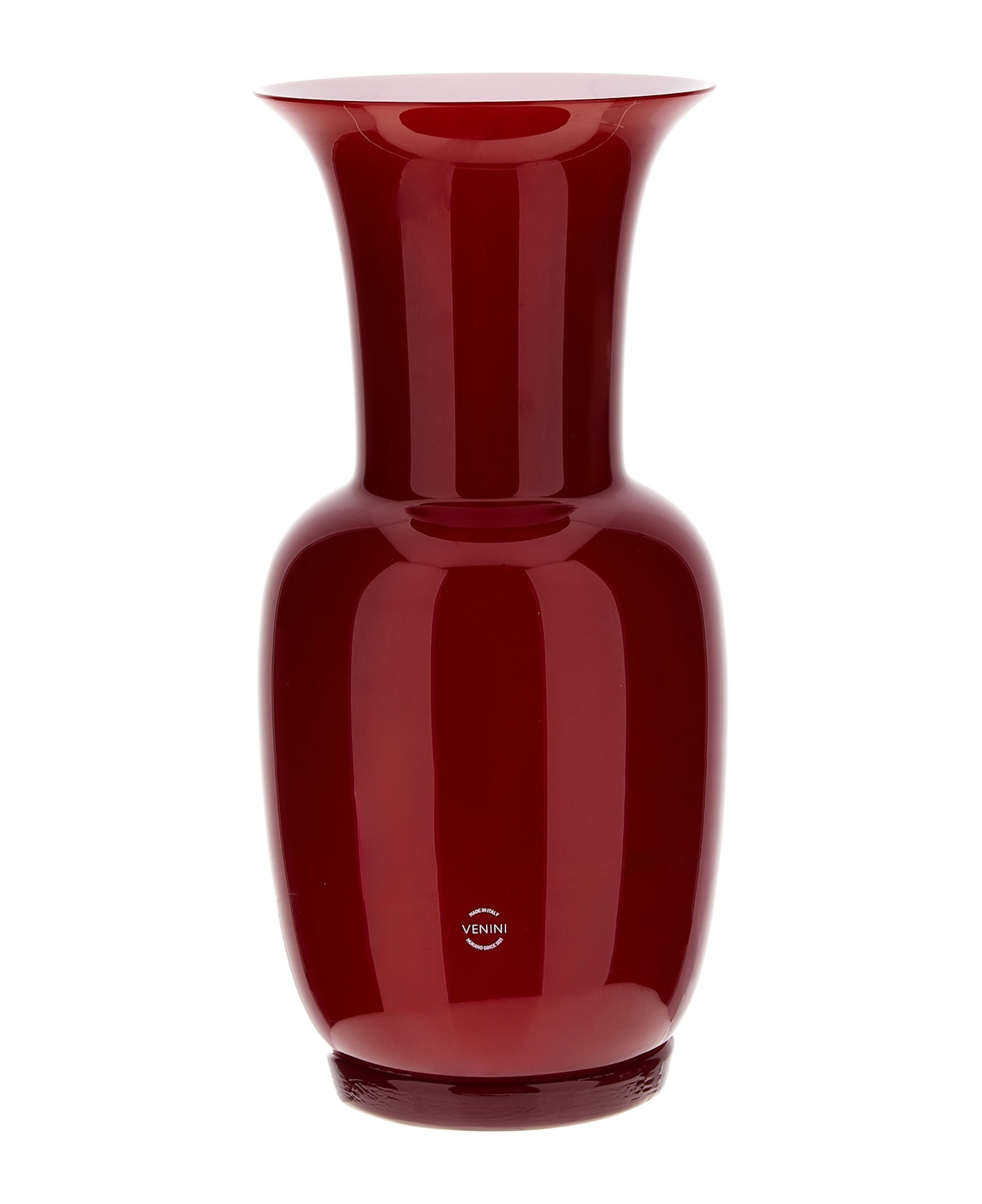 Venini 'opalino' Vase - Red