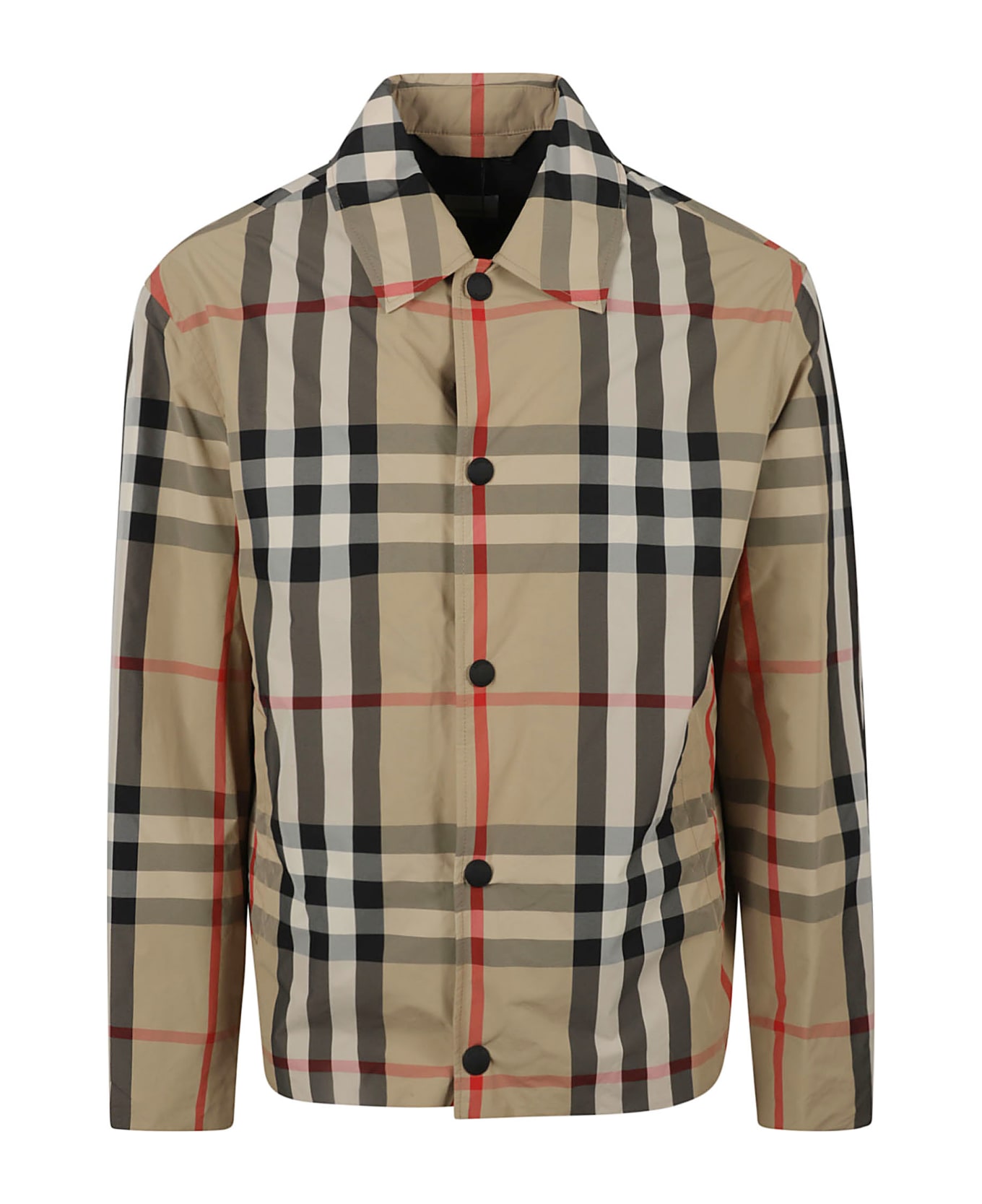Burberry Check Pattern Shift Jacket - Archive Beige Ip Chk