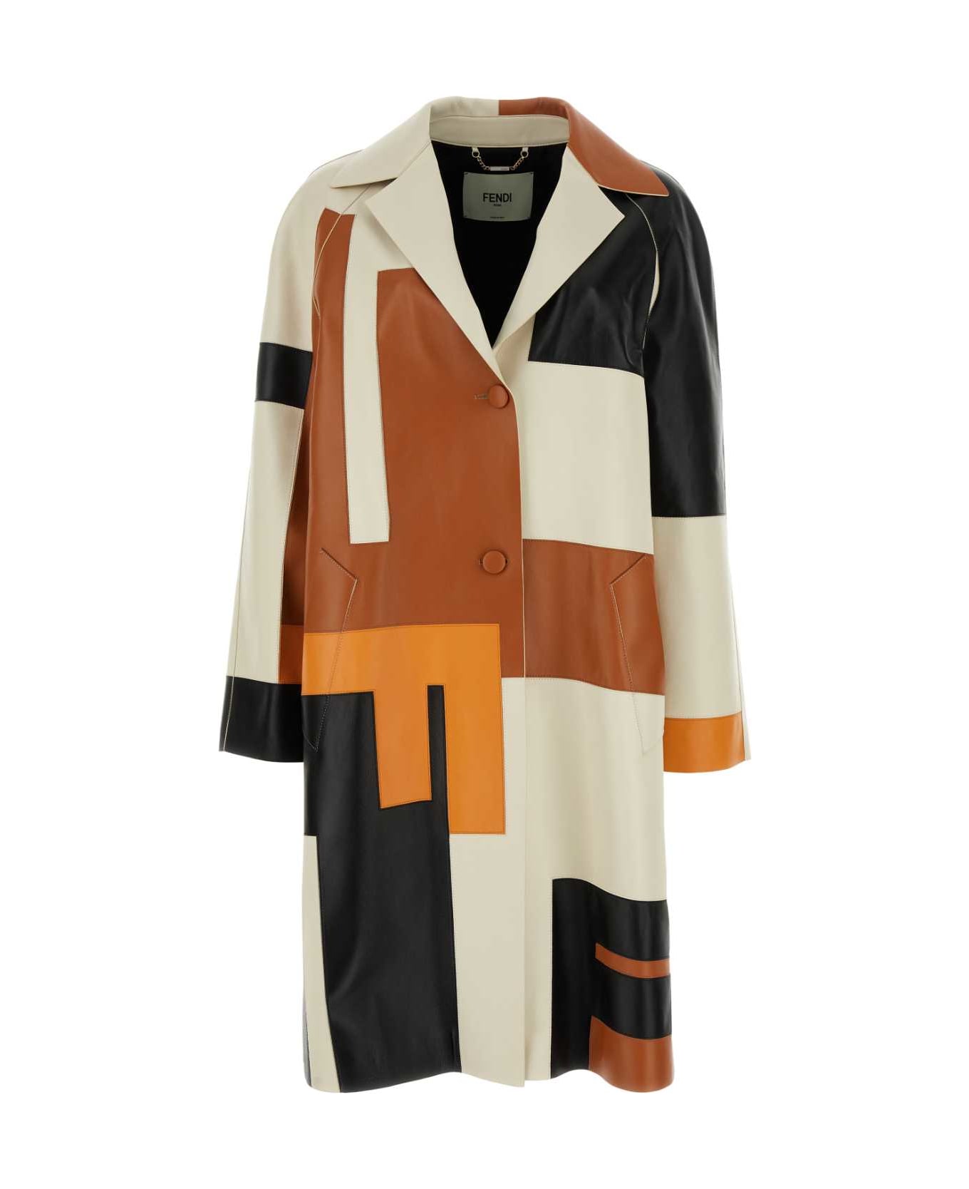 Fendi Multicolor Nappa Leather Overcoat - MULTIMATTONE コート