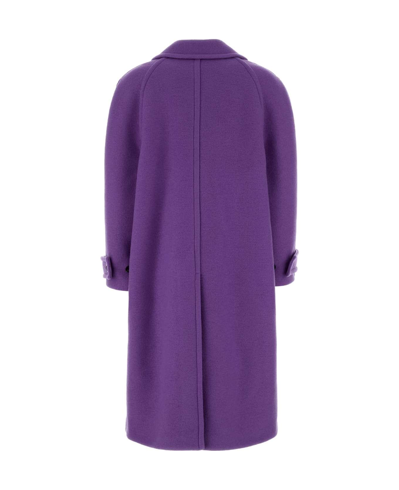 Gucci Purple Wool Blend Coat - NEWMAGICPURPLE