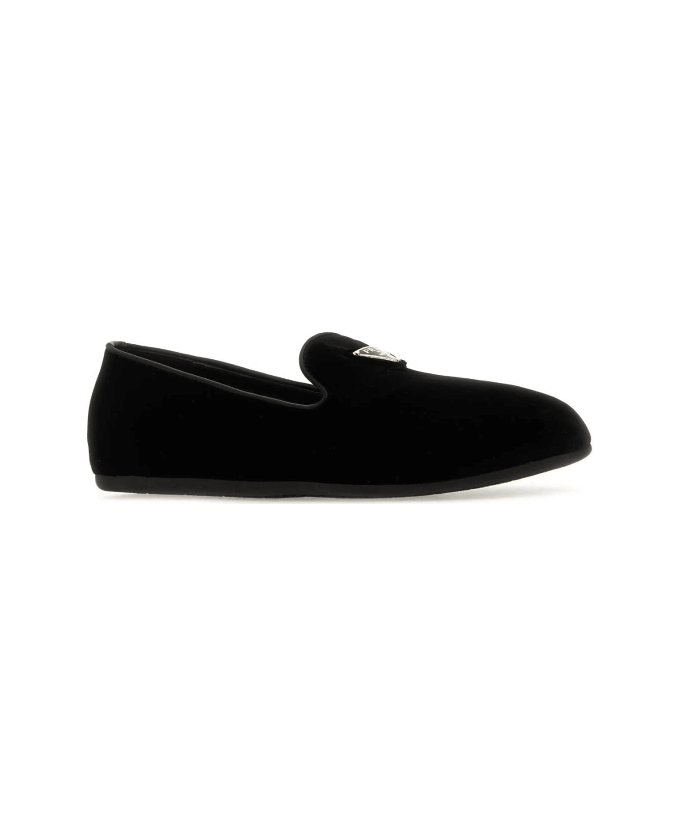 Prada Black Velvet Loafers - NERO
