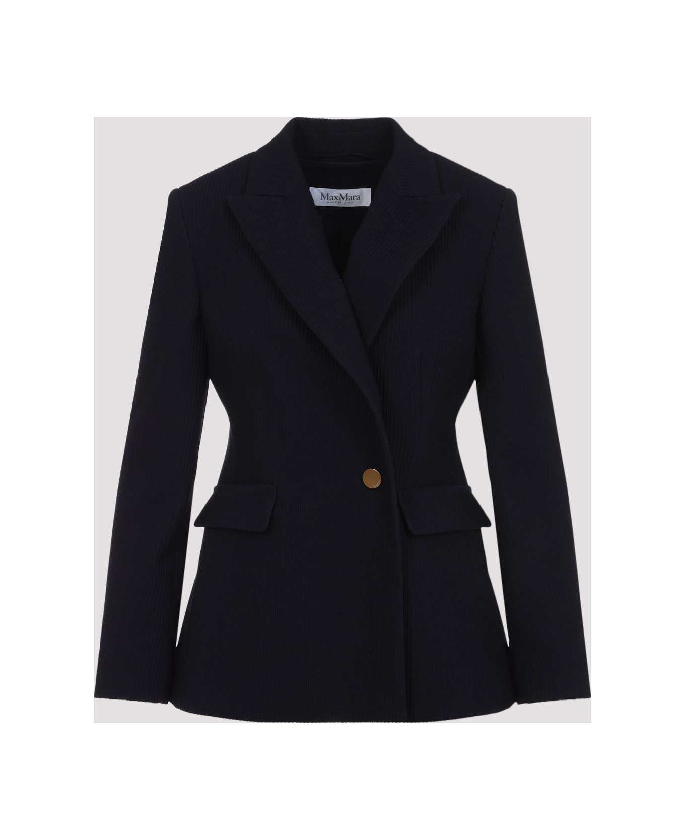 Max Mara Pagano Double Breasted Cordonetto Jacket - Blu Marino