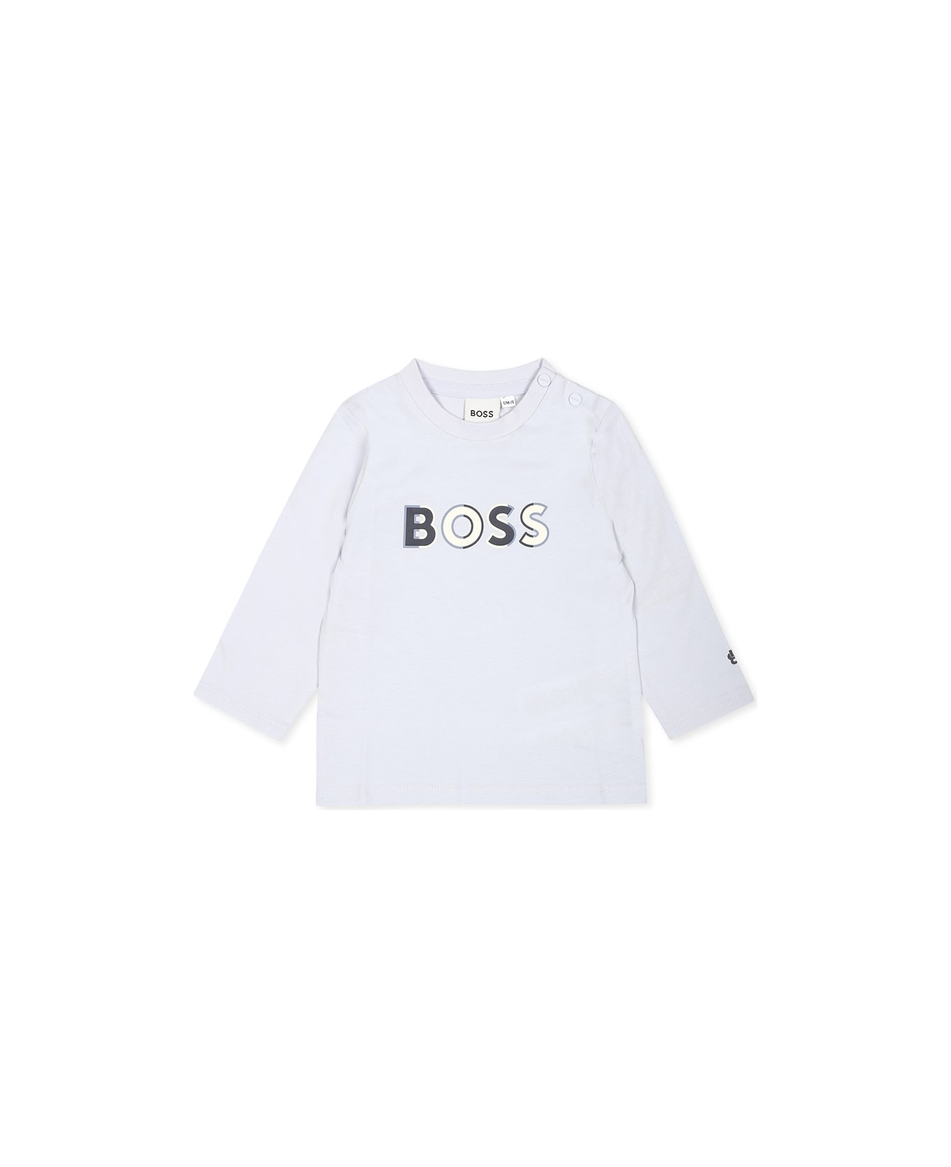 Hugo Boss Light Blue T-shirt For Baby Boy With Logo - Light Blue