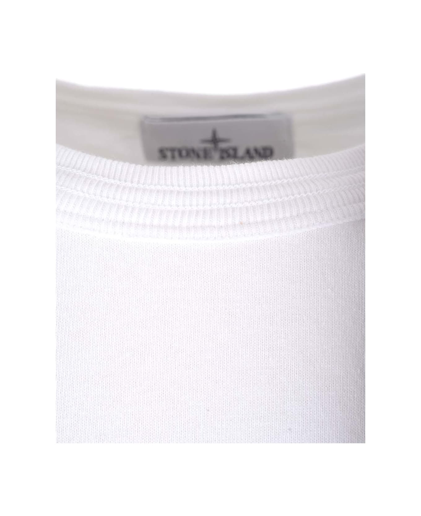 Stone Island 'marina Old Treatment' T-shirt - WHITE シャツ
