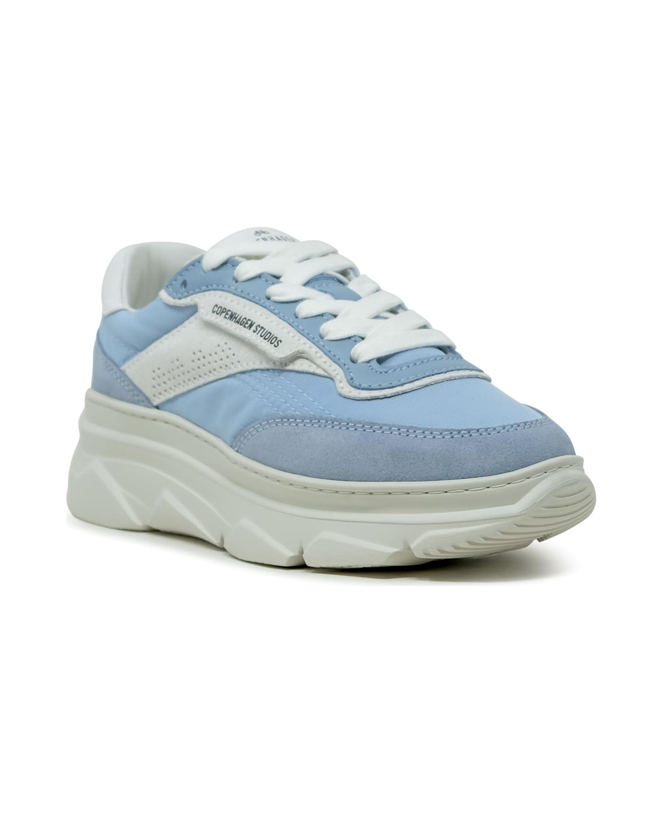 Copenhagen Light Blue Suede/fabric Sneakers - LIGHT BLUE