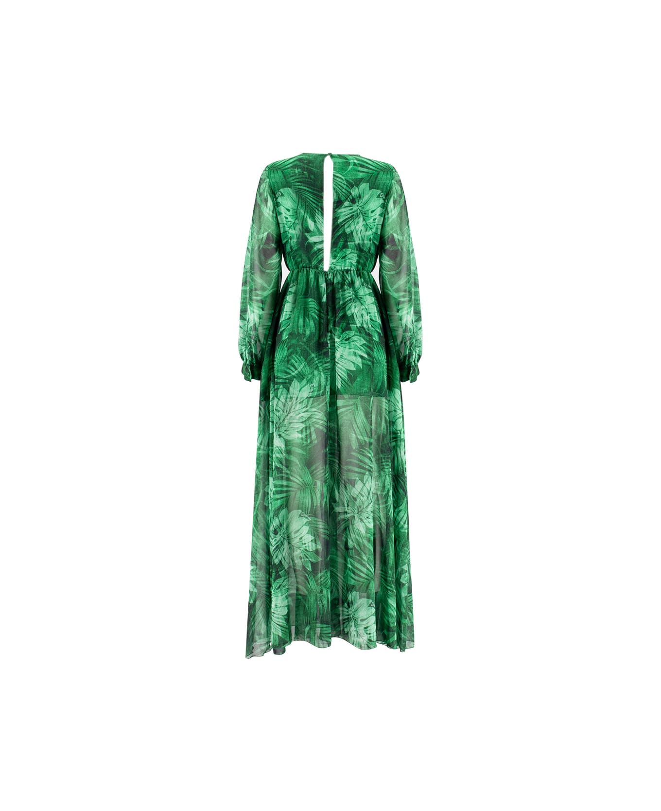 Ermanno Firenze Dress - GREEN/BLACK/OFF WH