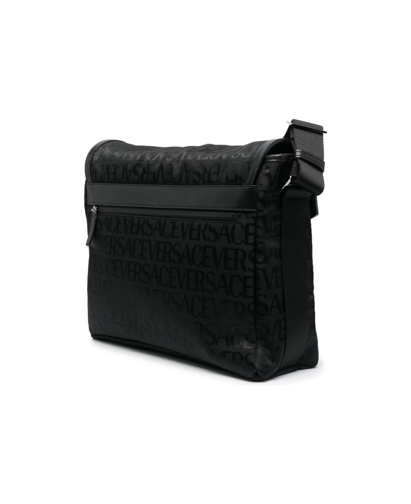 Versace Logo Monogram Shoulder Bag - E Black Ruthenium ショルダーバッグ