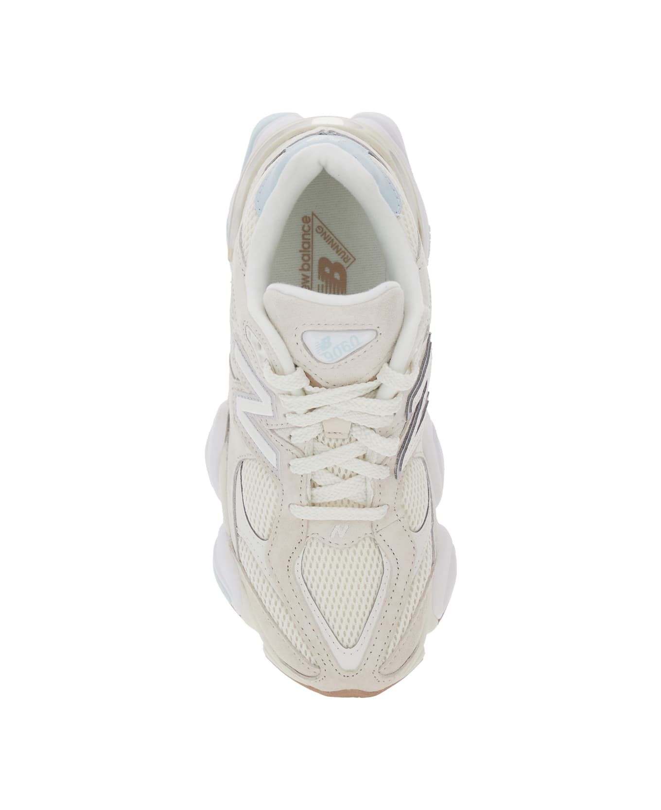 New Balance 
9060
 White Sneakers With Lateral Logo In Suede Unisex - White スニーカー
