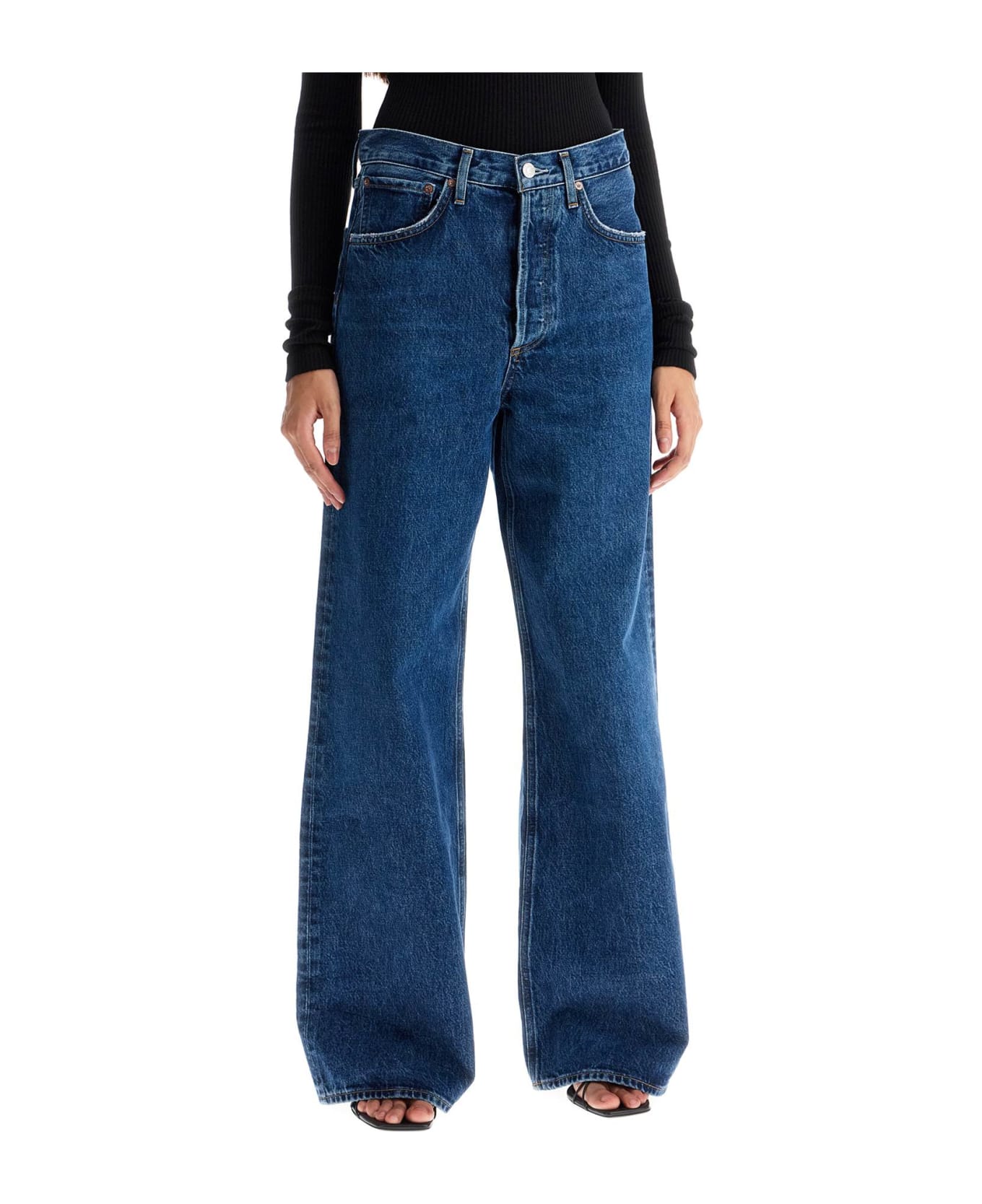 AGOLDE Dame Wide Leg Jeans - ENAMOUR (Blue)