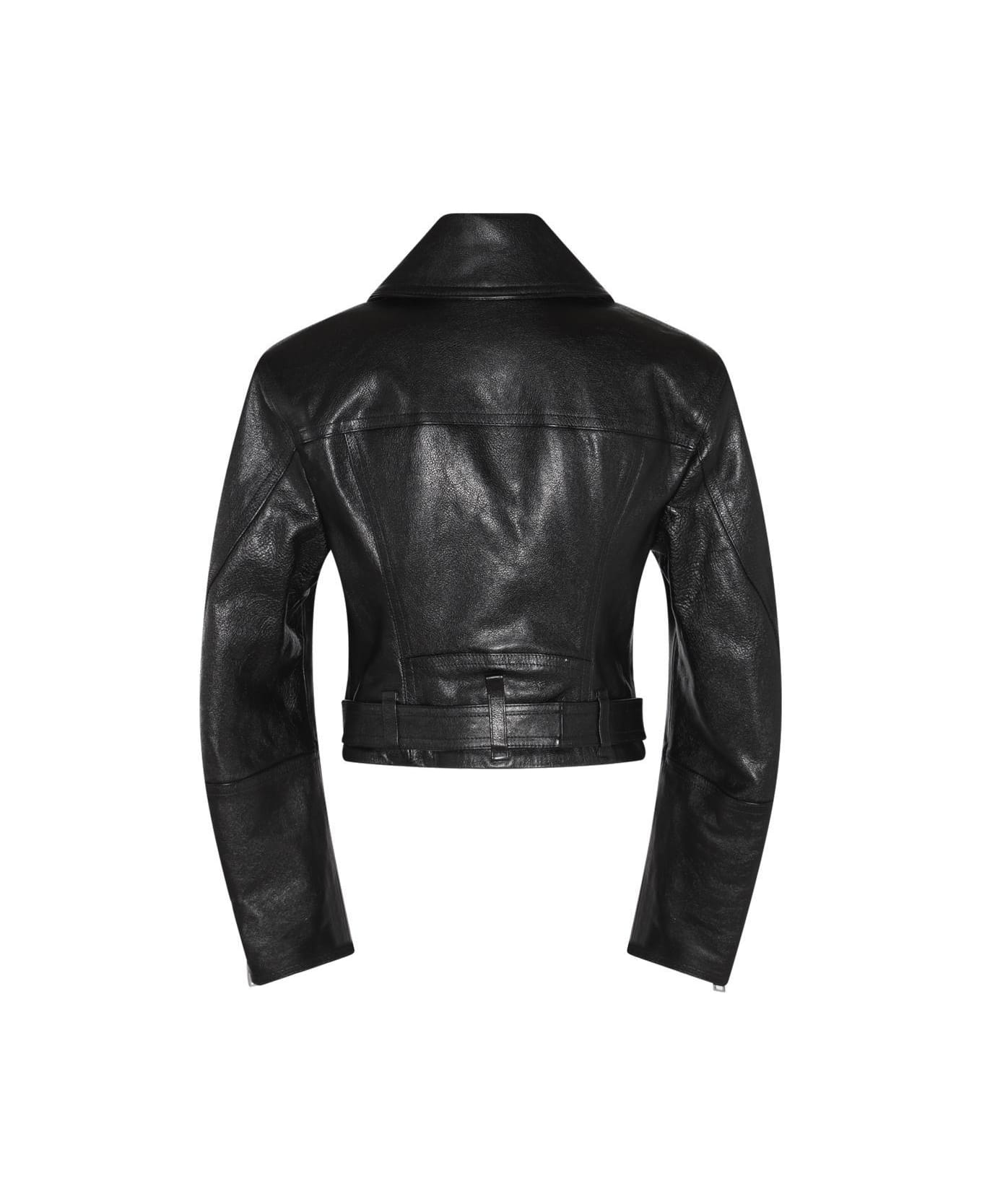 Dsquared2 Kiodo Leather Jacket - BLACK