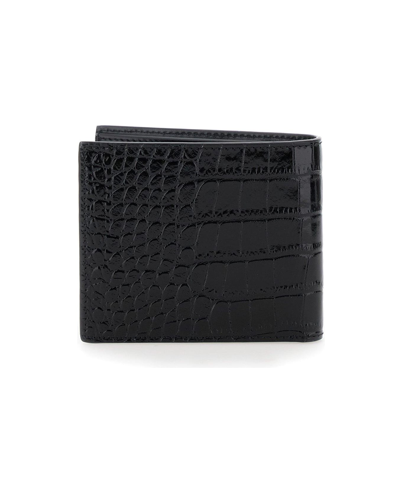 Tom Ford Embossed Bifold Wallet - Black