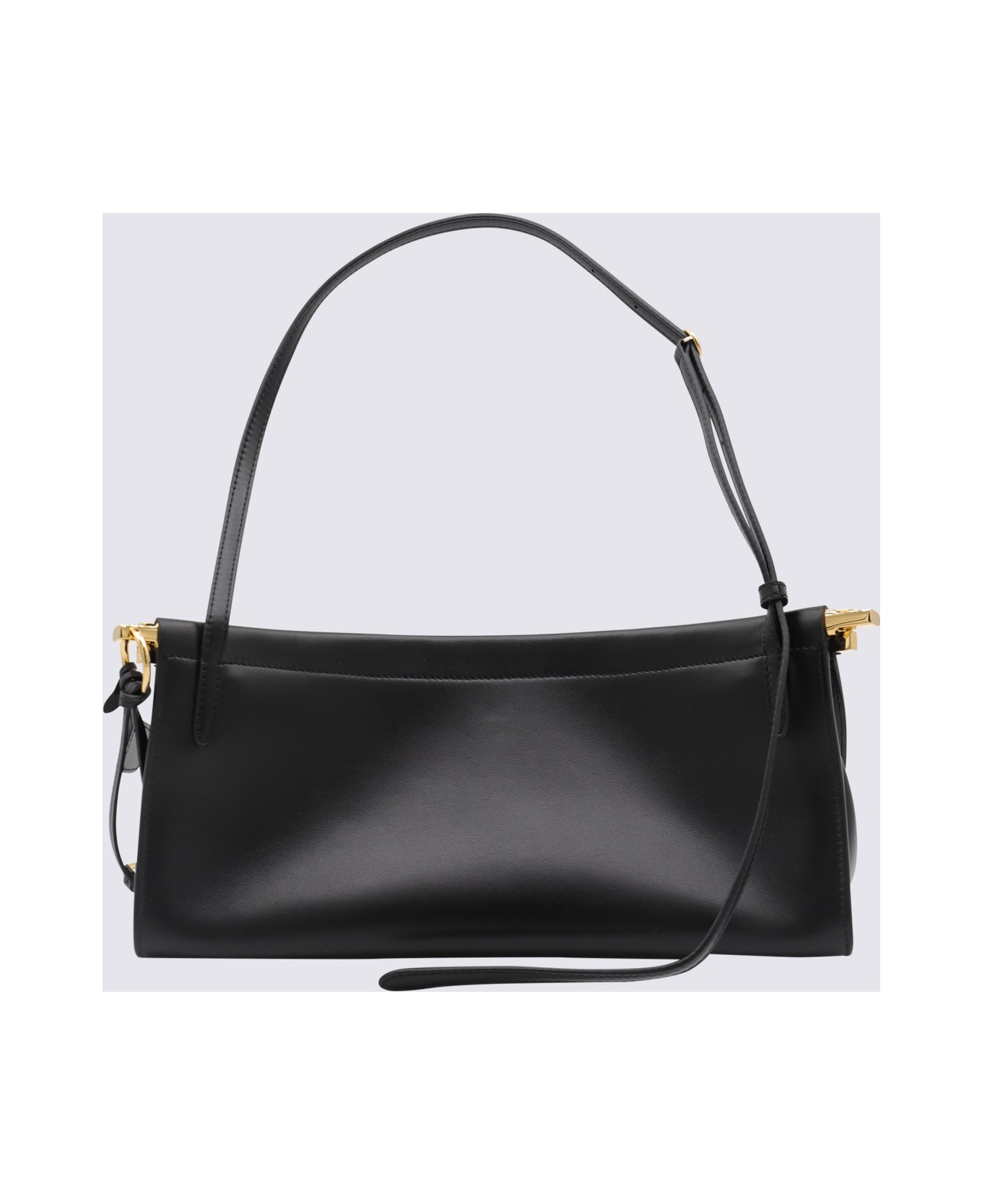 Alaia Black Leather East West Medium Shoulder Bag - Black