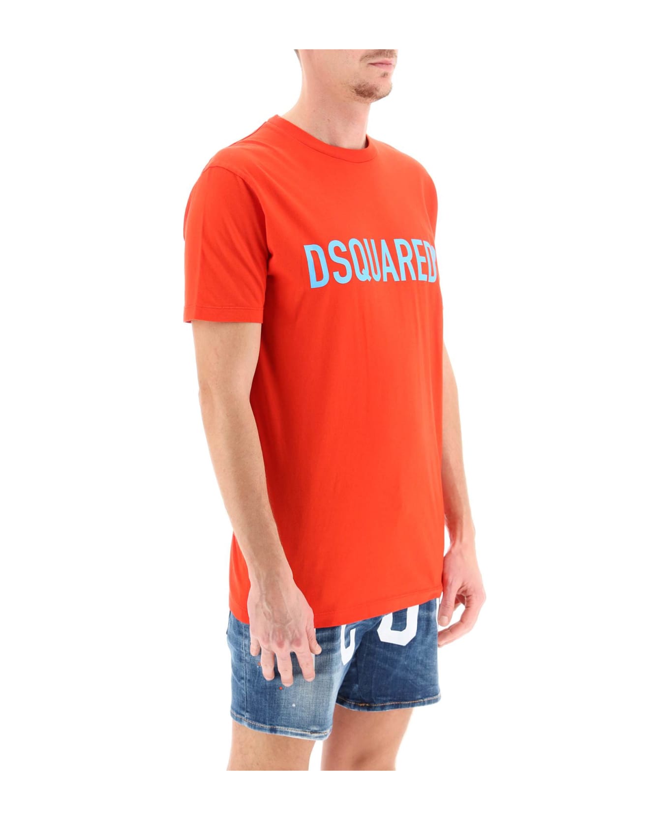 Dsquared2 Logo Cotton T-shirt - Red