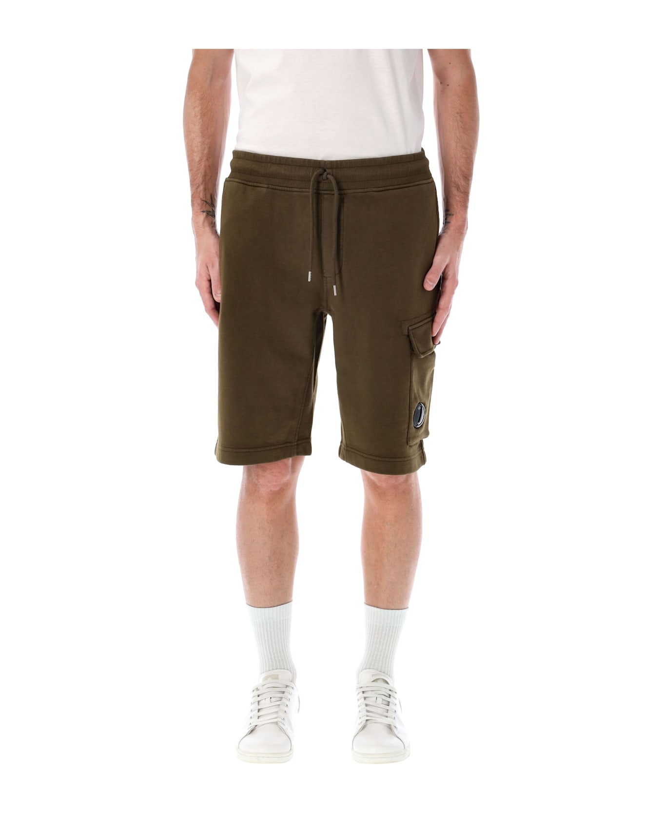 C.P. Company Fleece Lens Short - IVY GREEN