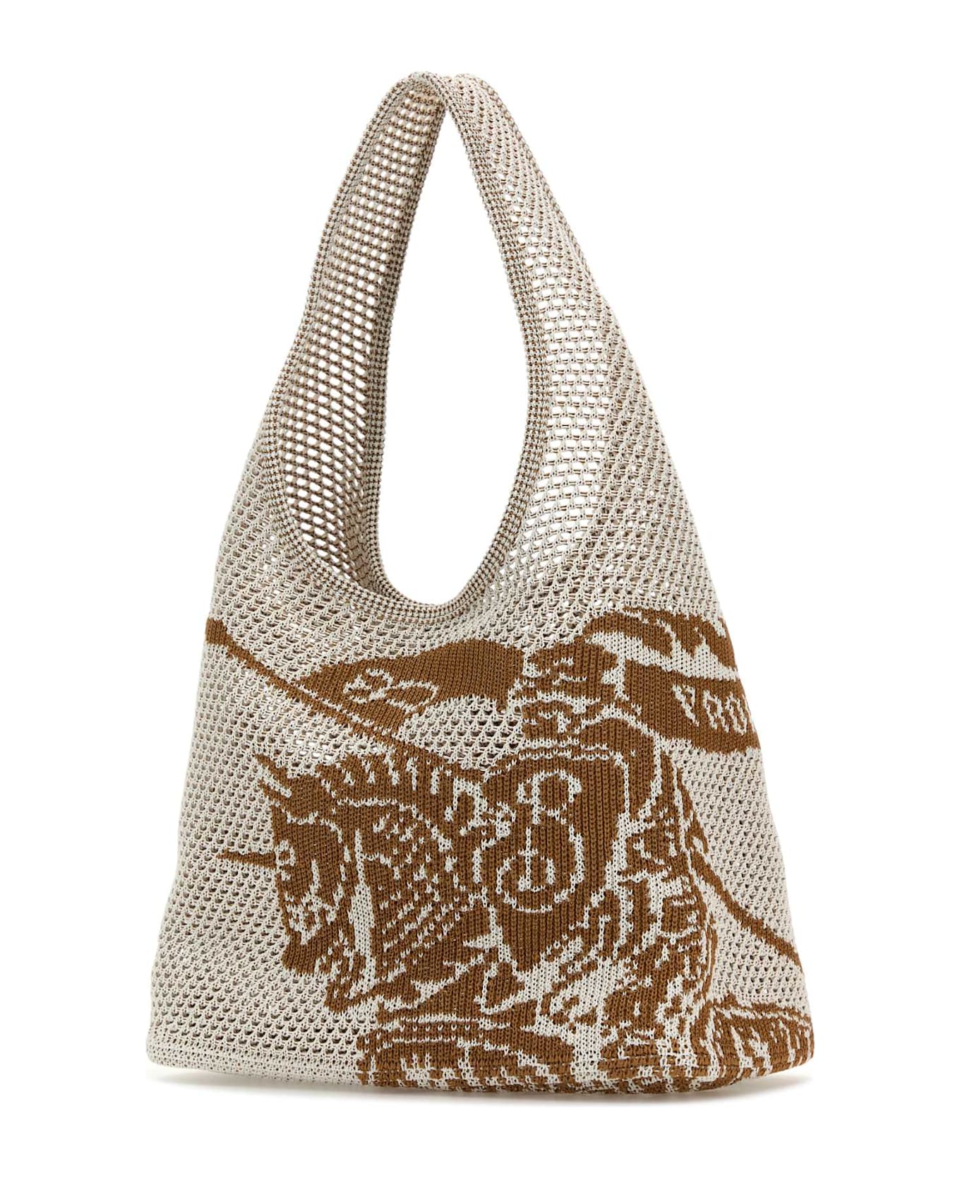 Burberry White Crochet Shopping Bag - WHITESAND