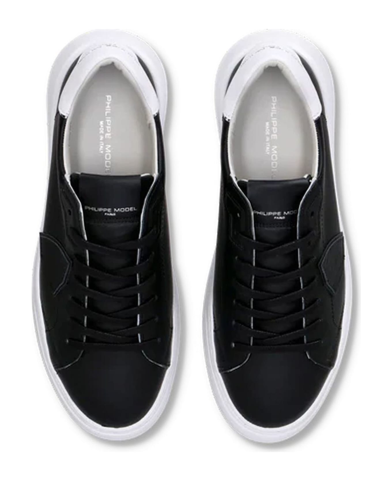 Philippe Model Temple Low-top Sneakers Black And White - Black スニーカー