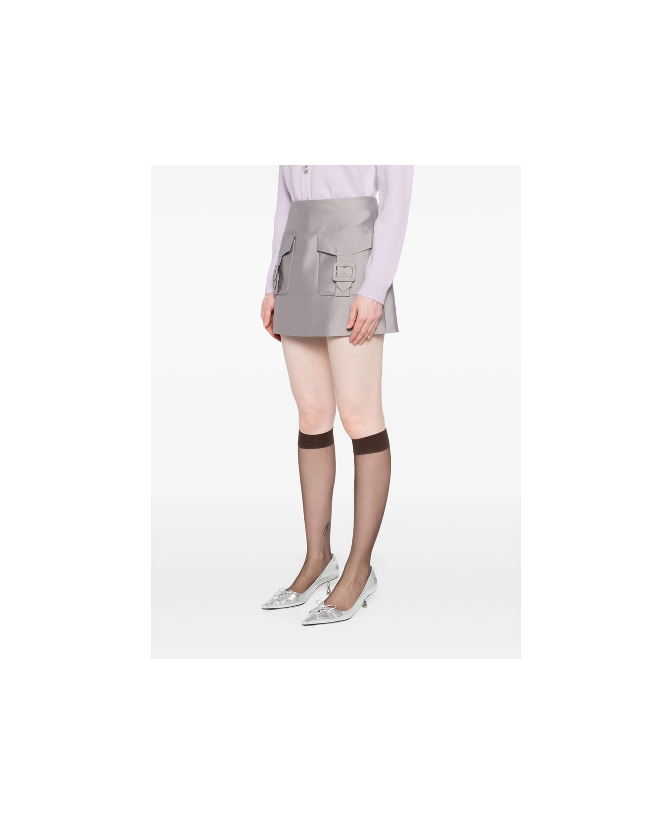 self-portrait Skirt - GREY