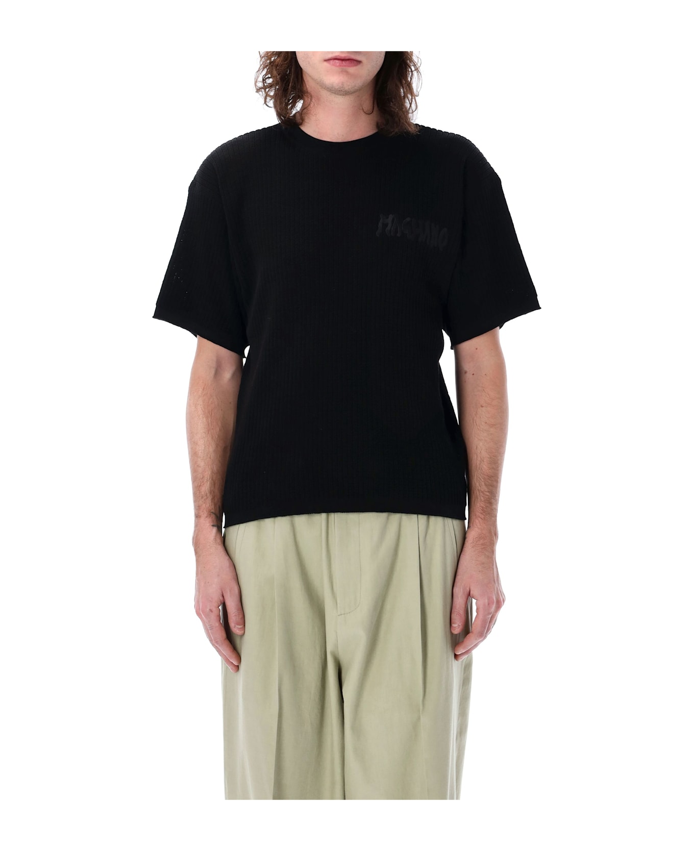 Magliano Waffle Tee - BLACK