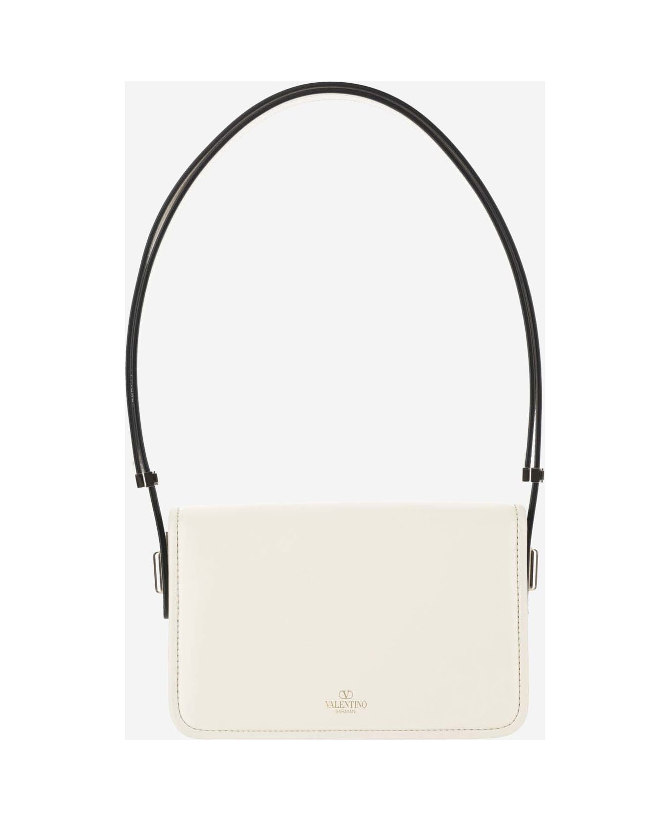 Valentino Garavani Letter Bag Small Shoulder Bag In Smooth Calfskin - White