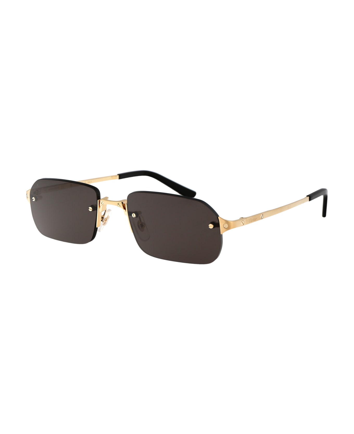 Cartier Eyewear Ct0460s Sunglasses - 001 GOLD GOLD GREY サングラス