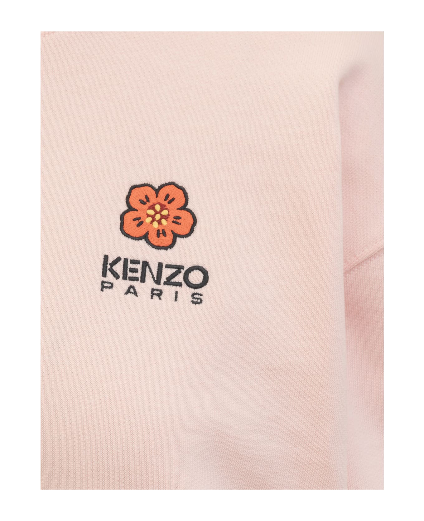 Kenzo Sweatshirt With Logo Patch - FADED PINK