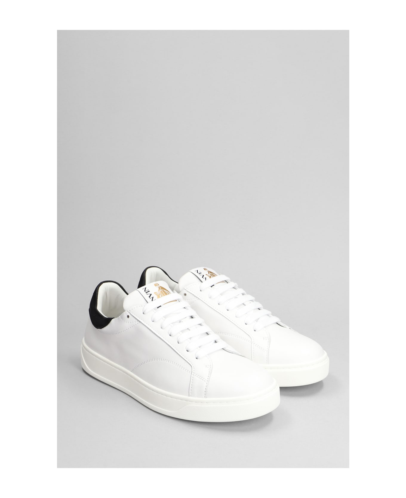 Lanvin Ddb0 Sneakers In White Leather - white