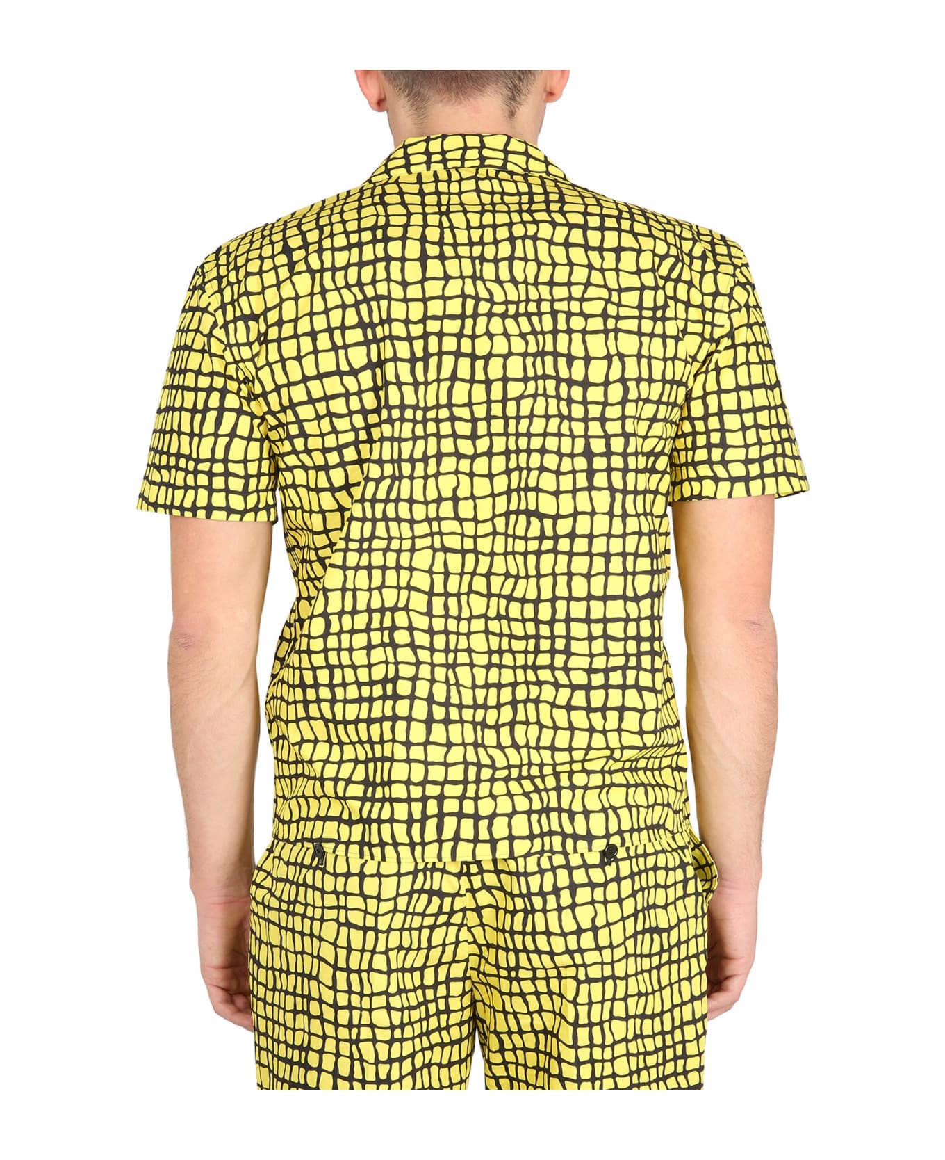 Moschino Warped Grid Shirt - GIALLO
